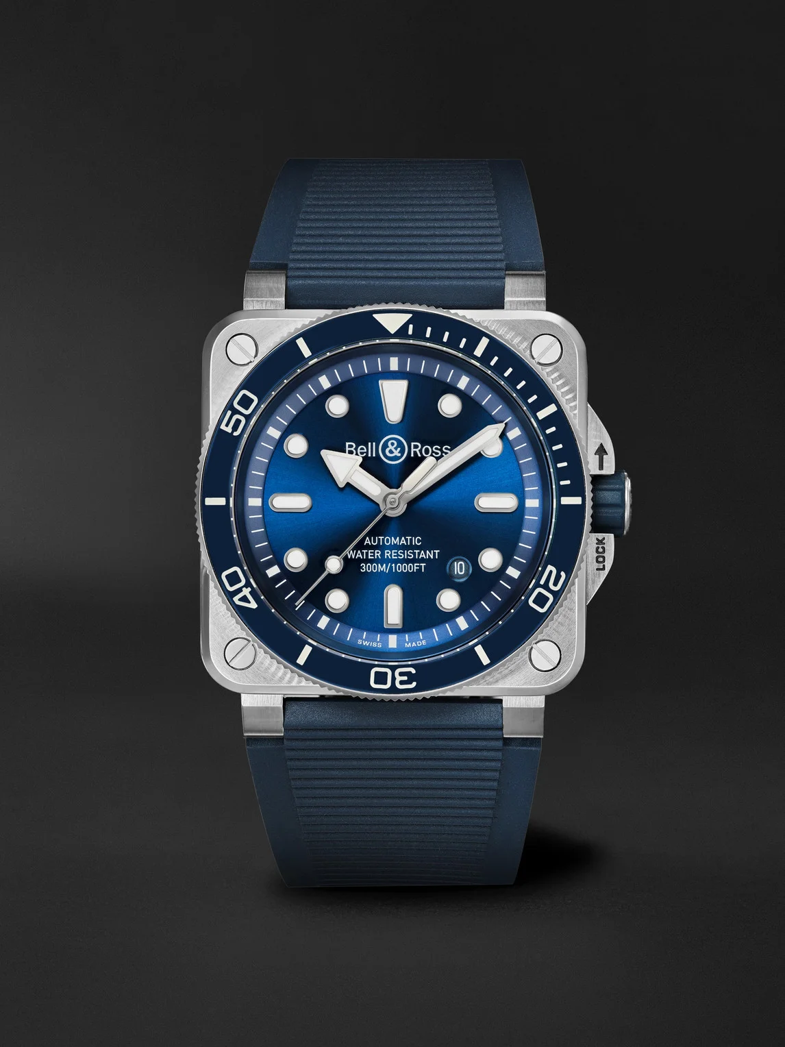 BR-03 Diver Automatic Stainless Steel Watch, Ref. BR03A-D-BLU-ST/SRB - 1