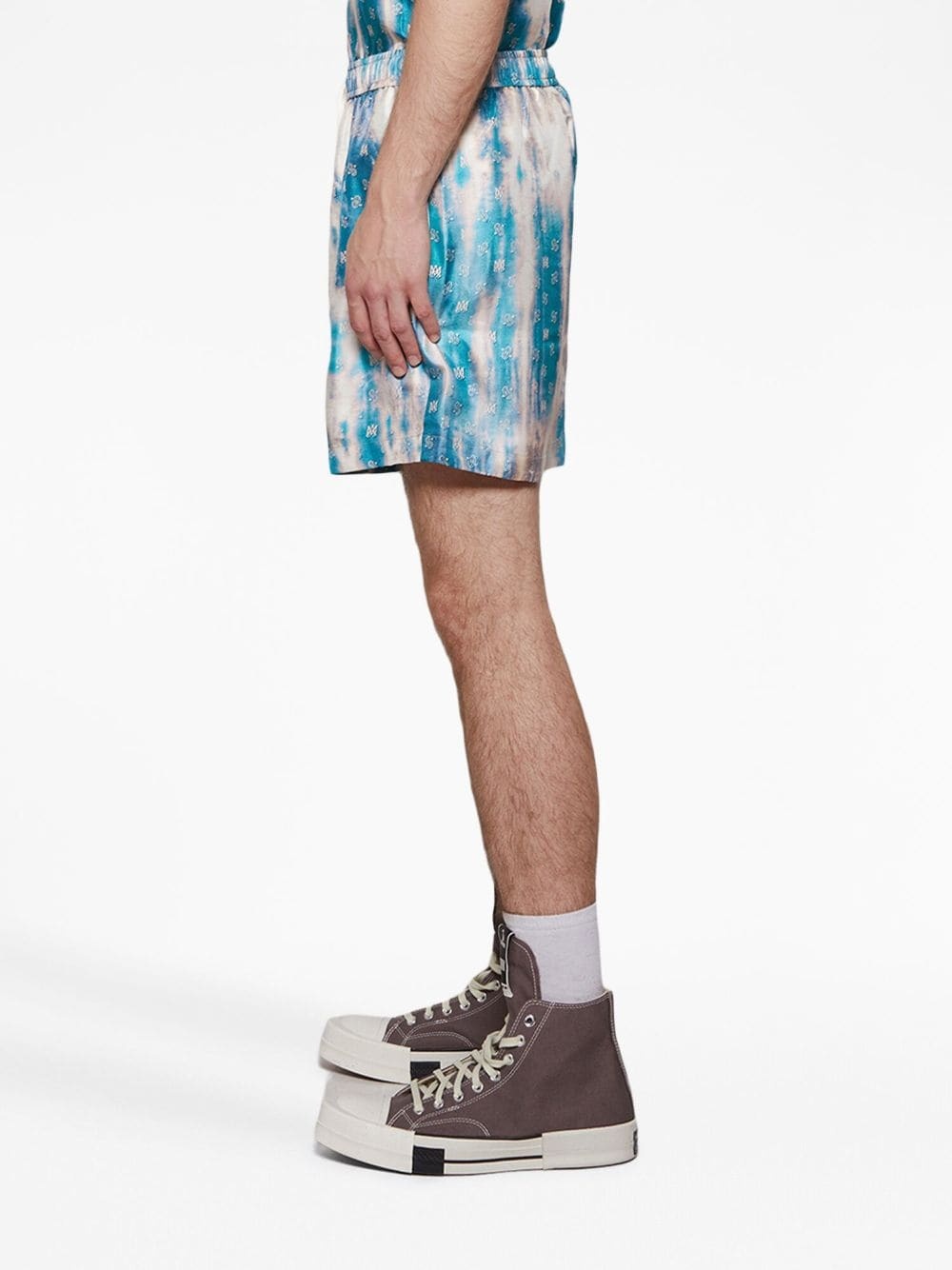 monogram-print elasticated-waist shorts - 4