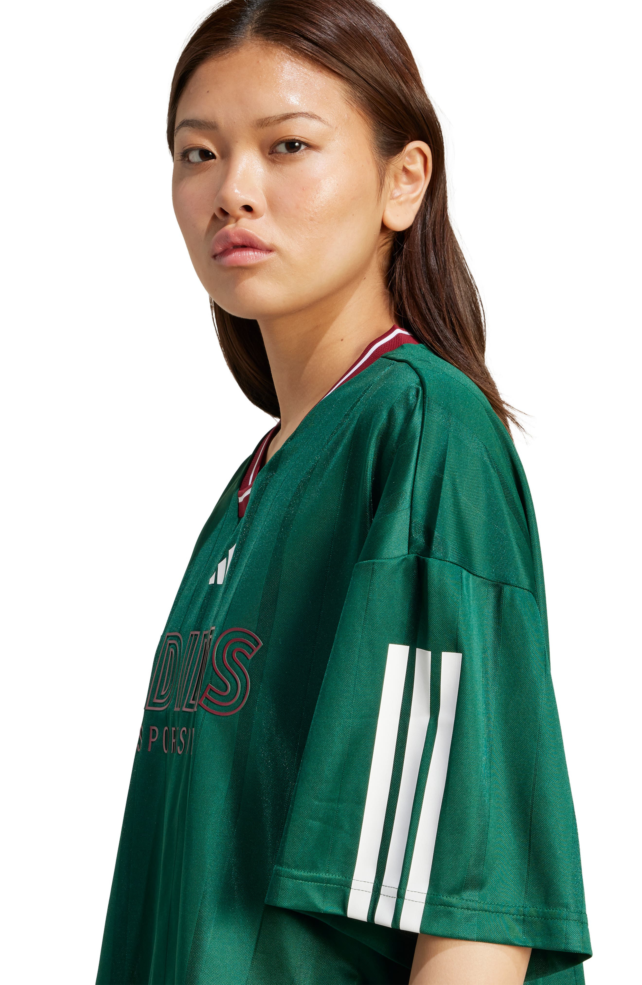 adidas Tiro Nations Pack Oversize T-Shirt in Dark Green/burgundy/White at Nordstrom - 6