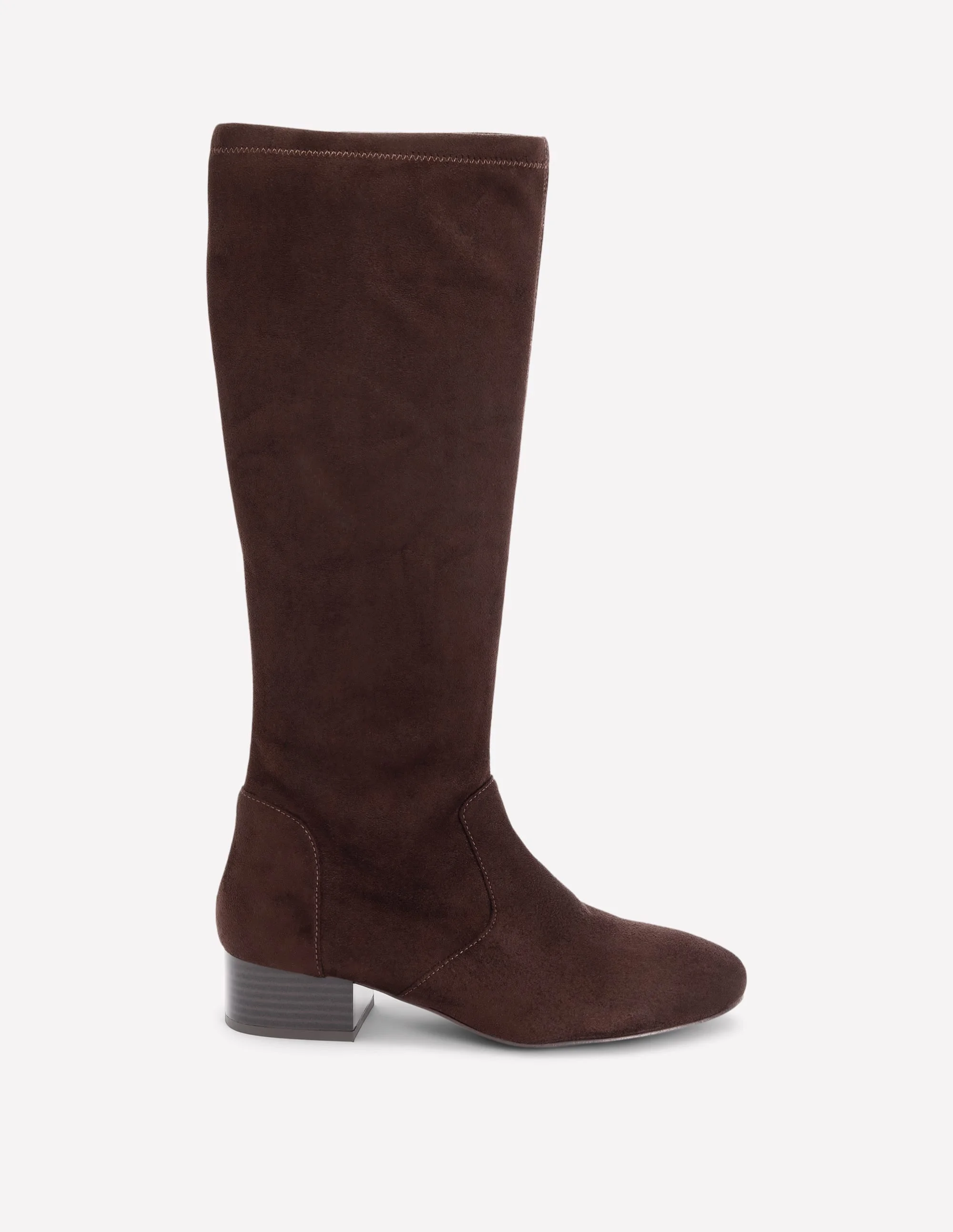 Flat Stretch Boots-Chocolate - 1