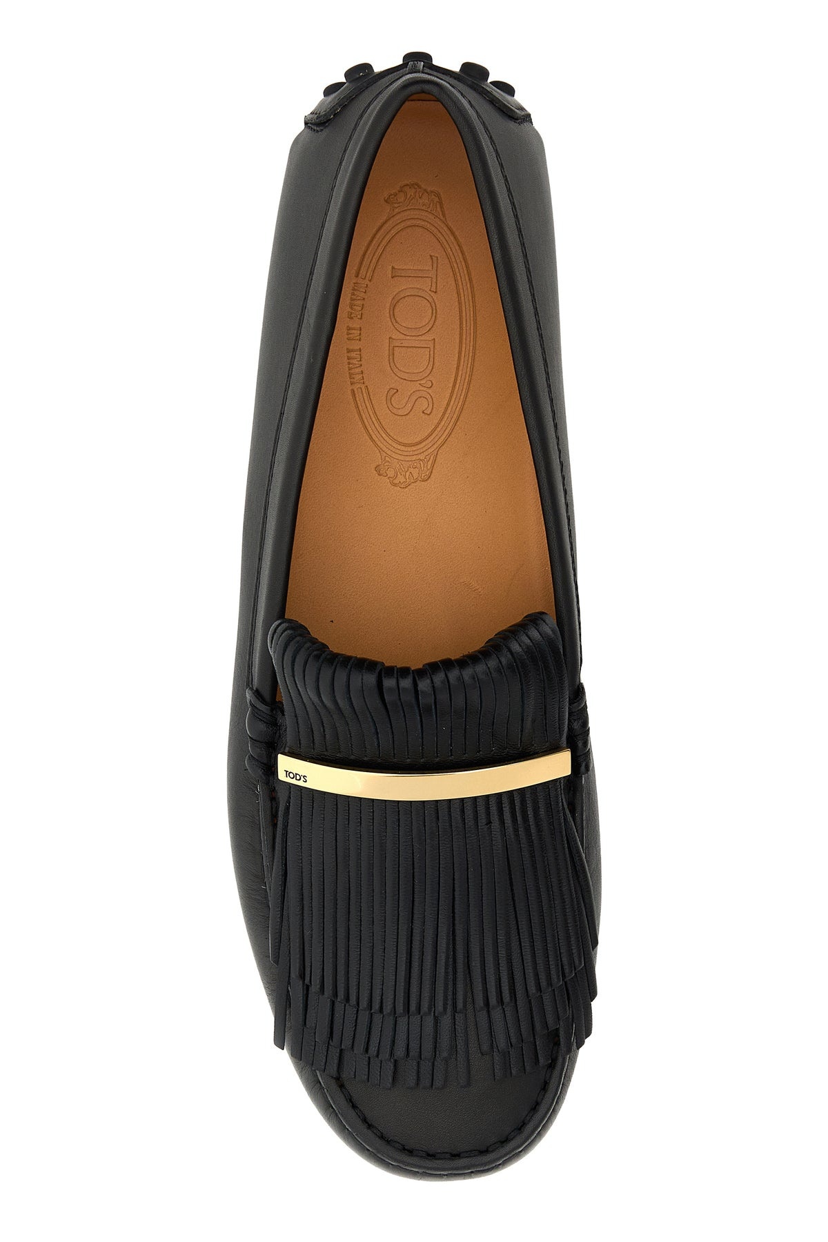 Black leather loafers - 4