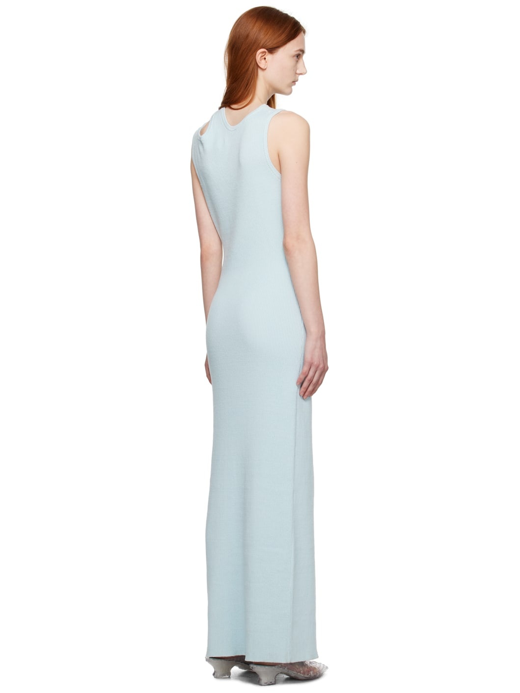 Blue Classic Triple Collar Maxi Dress - 3