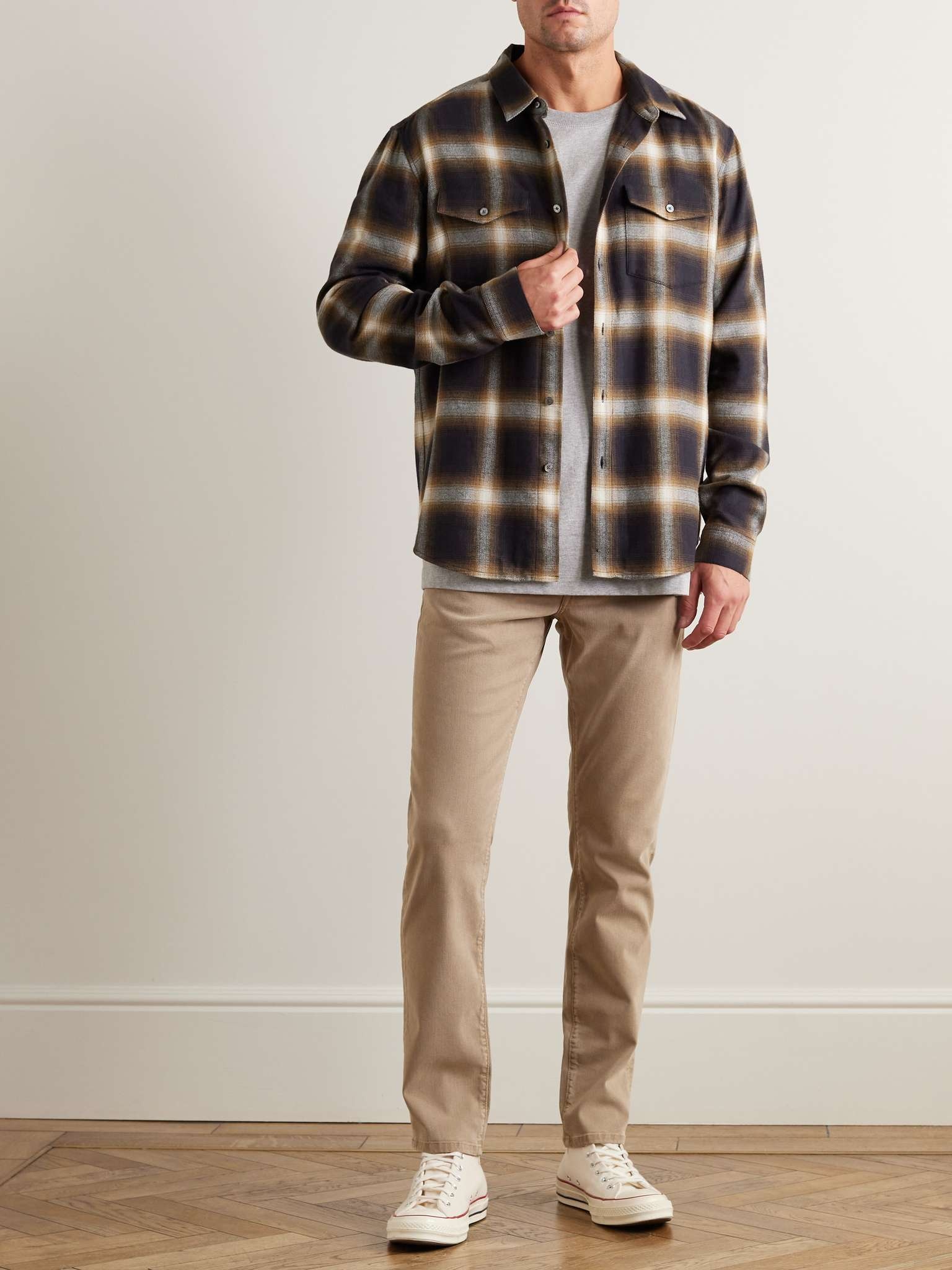 Checked Brushed Cotton-Flannel Shirt - 2