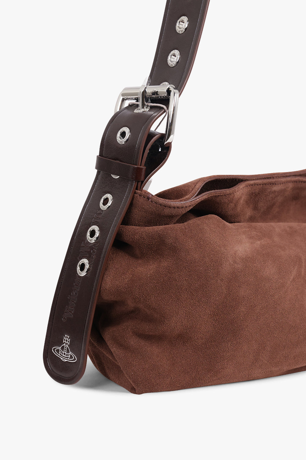 MAXIME SMALL SUEDE CROSSBODY BAG | CHOCOLATE BROWN - 4