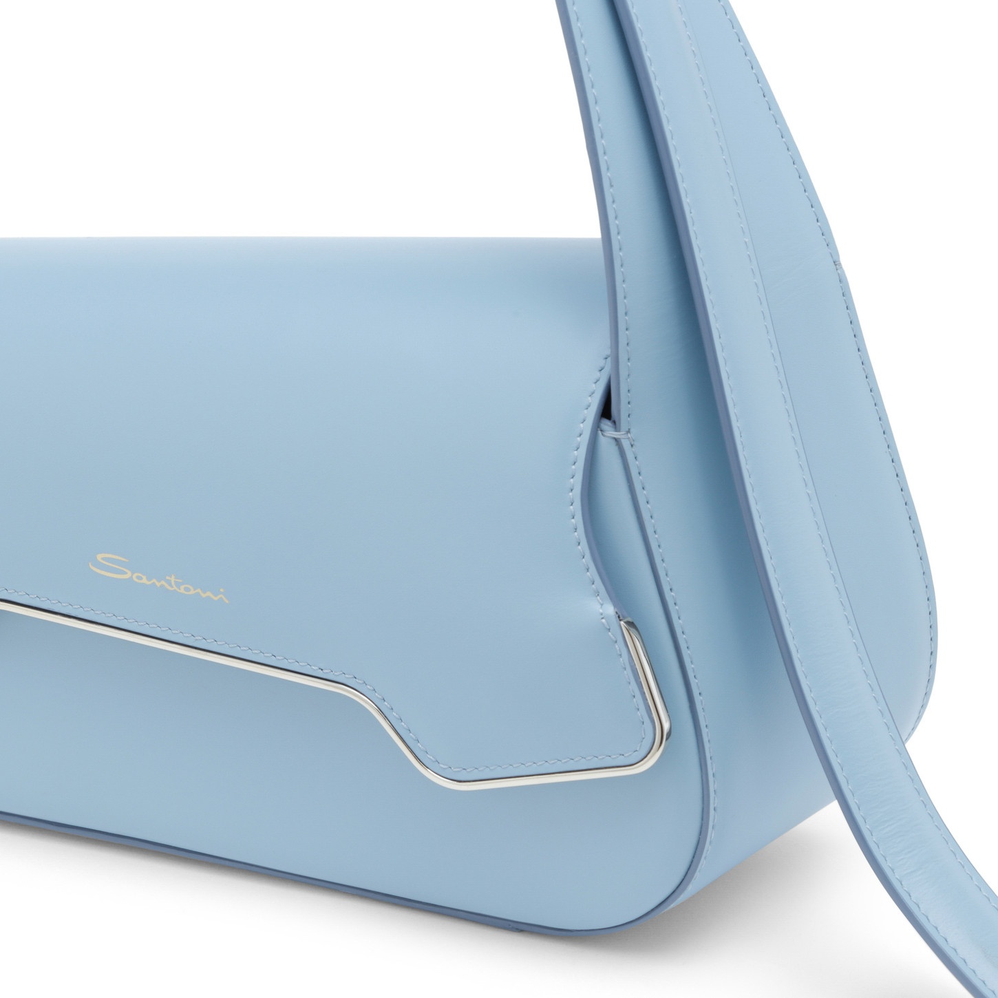 Light blue leather ThePluto bag - 4