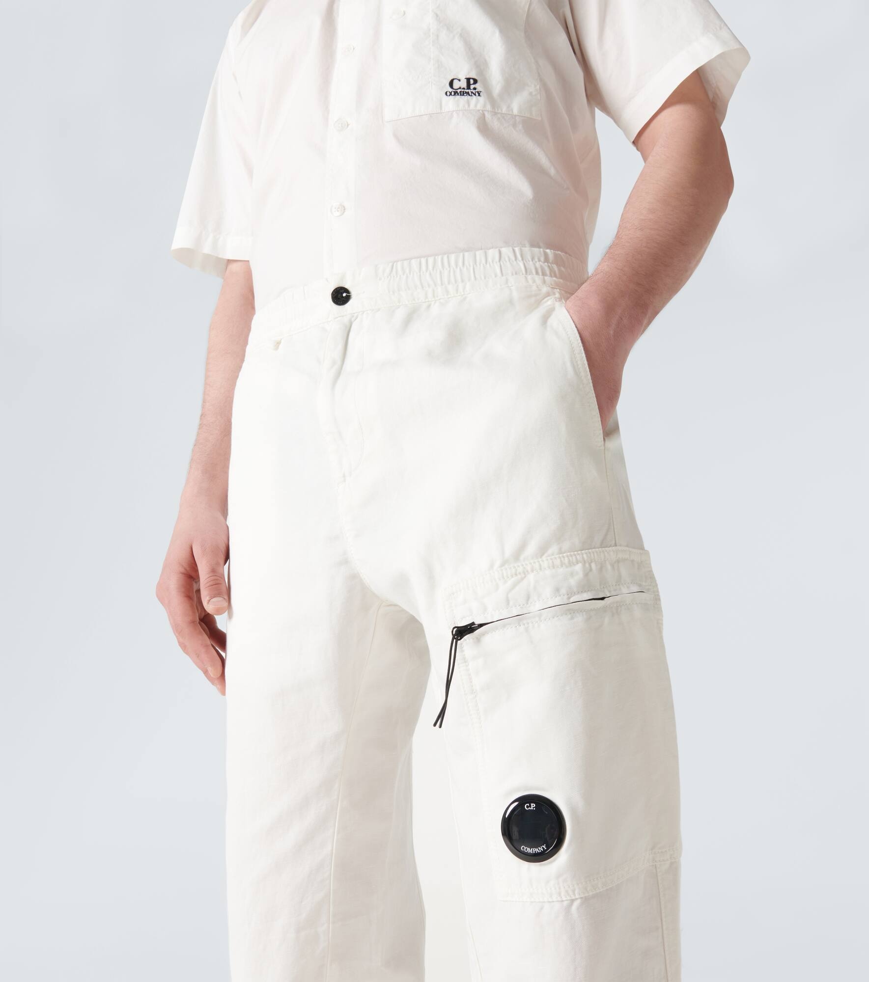 Cotton and linen straight pants - 5