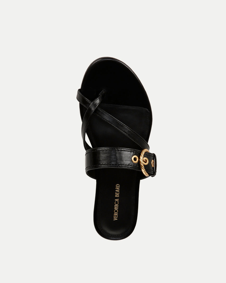 SALVA LEATHER CRISSCROSS SANDAL - 3