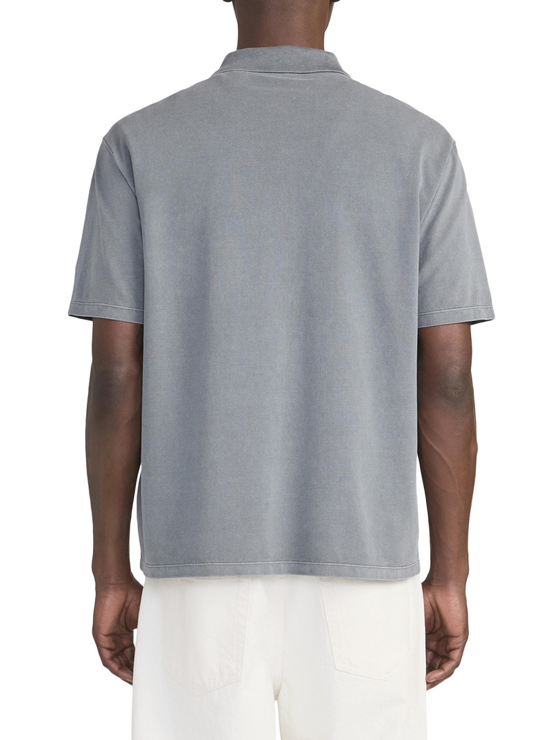 Men's Washed Light Pique Polo Shirt - Antique Modern Grey 6