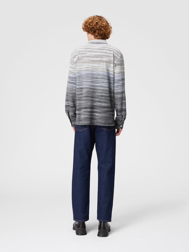 Long-sleeved polo shirt in slub cotton piqué 3