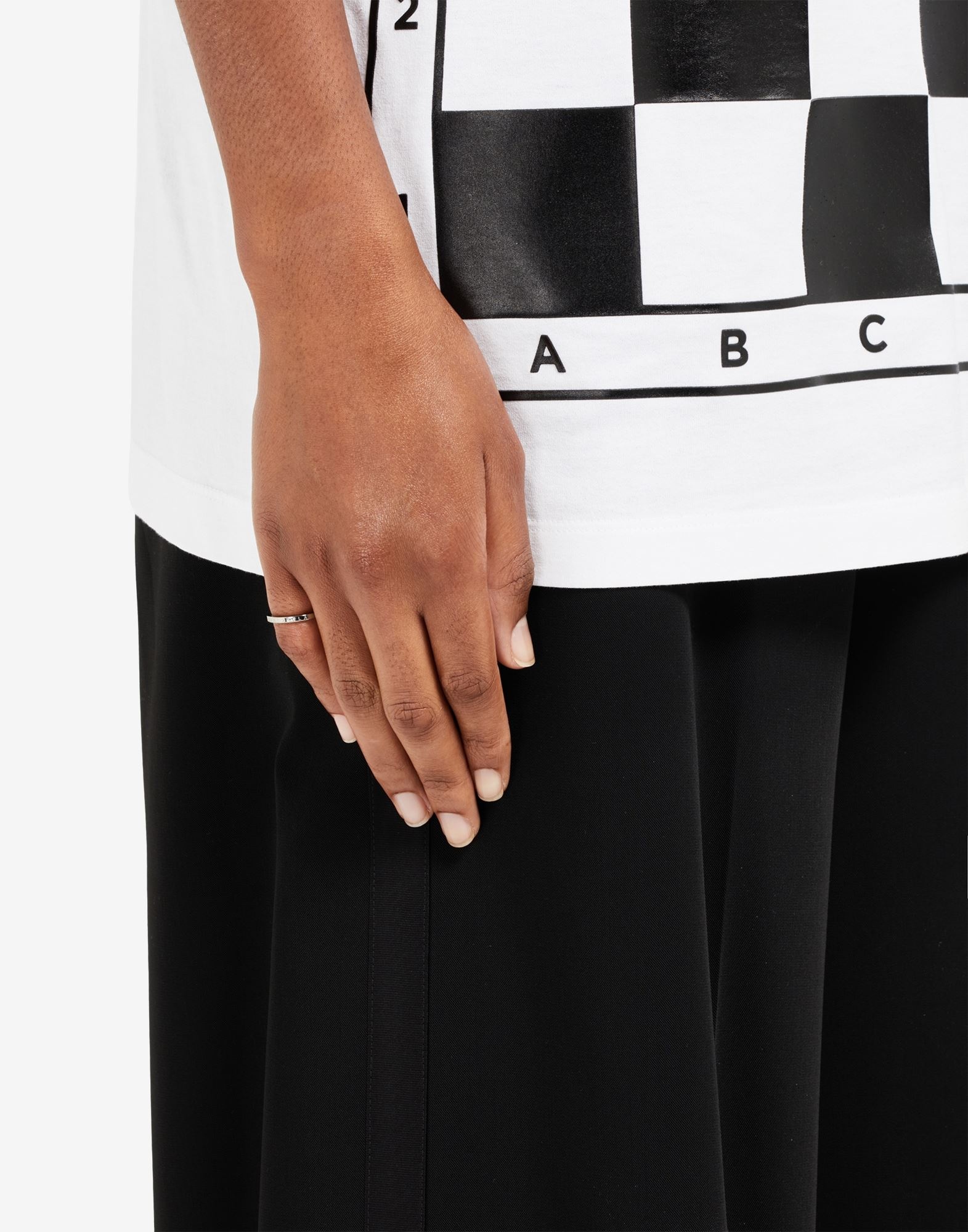 Margiela 6 logo slim brass ring - 4