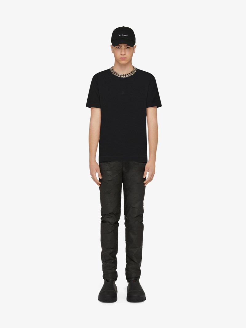 Givenchy SLIM FIT T-SHIRT IN COTTON WITH 4G EMBROIDERY outlook