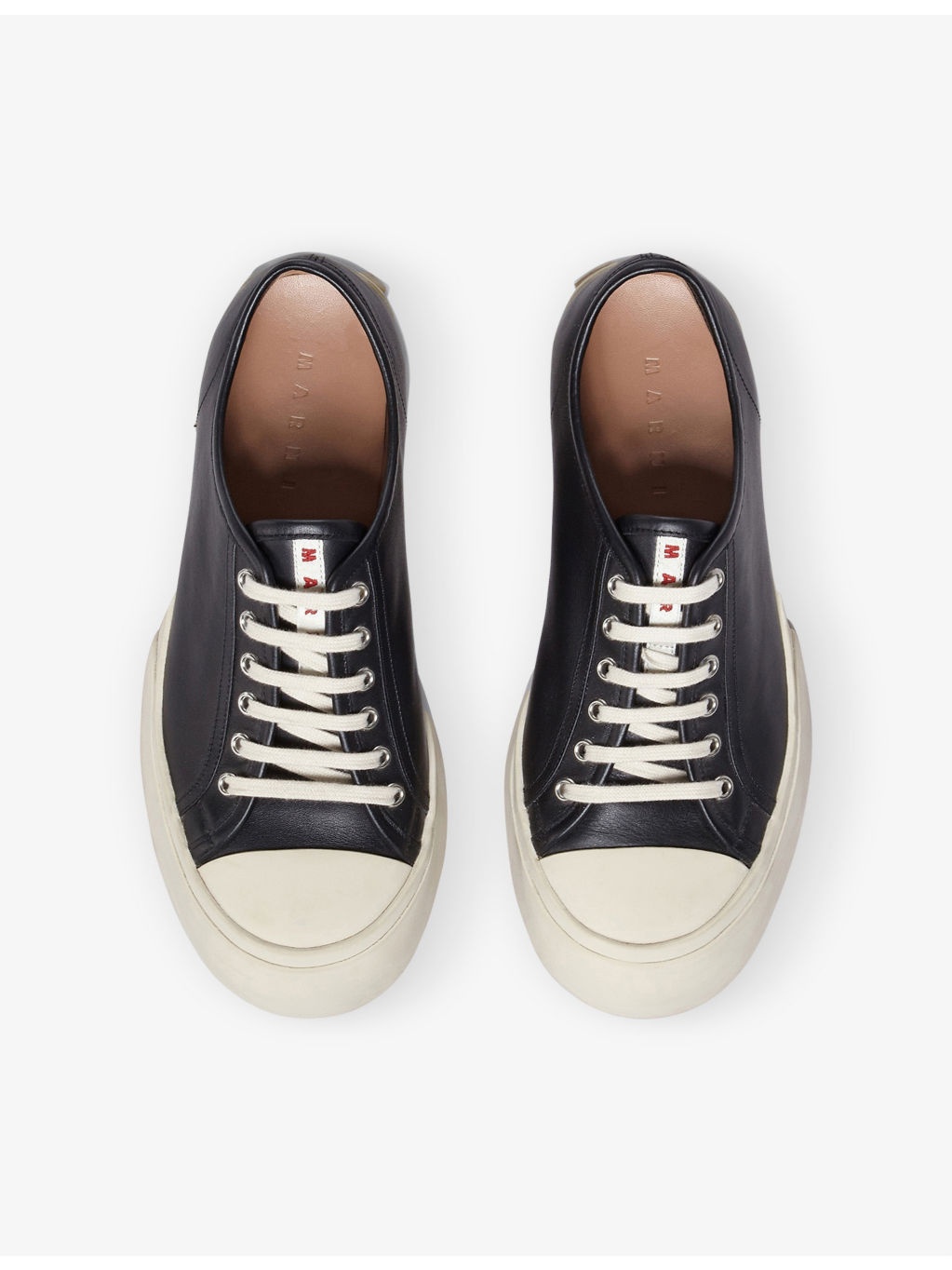 Pablo platform-sole leather low-top trainers - 2