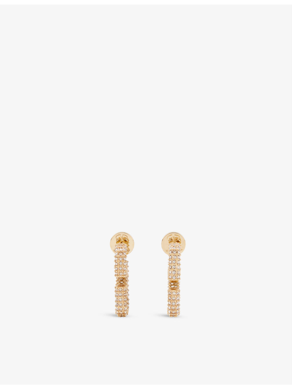 VLOGO gold-toned brass and rhinestones earrings - 3