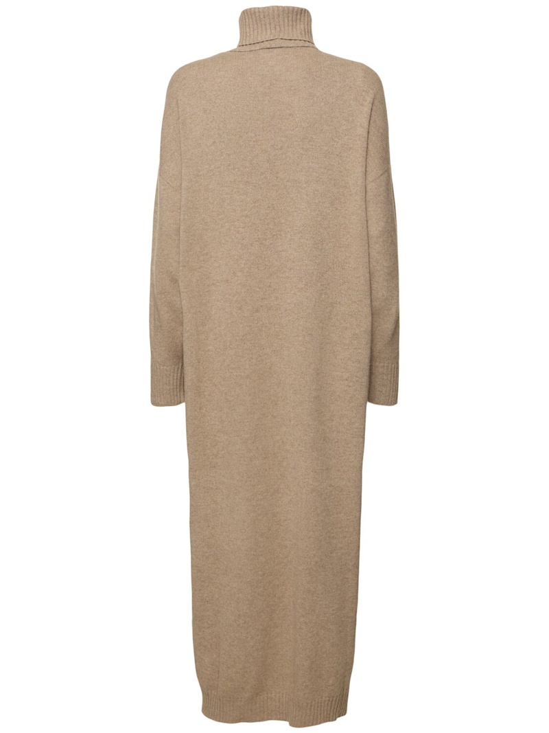 Cashmere turtleneck midi dress - 5