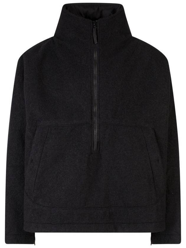 Logo Patch Pocket Anorak Black - 1