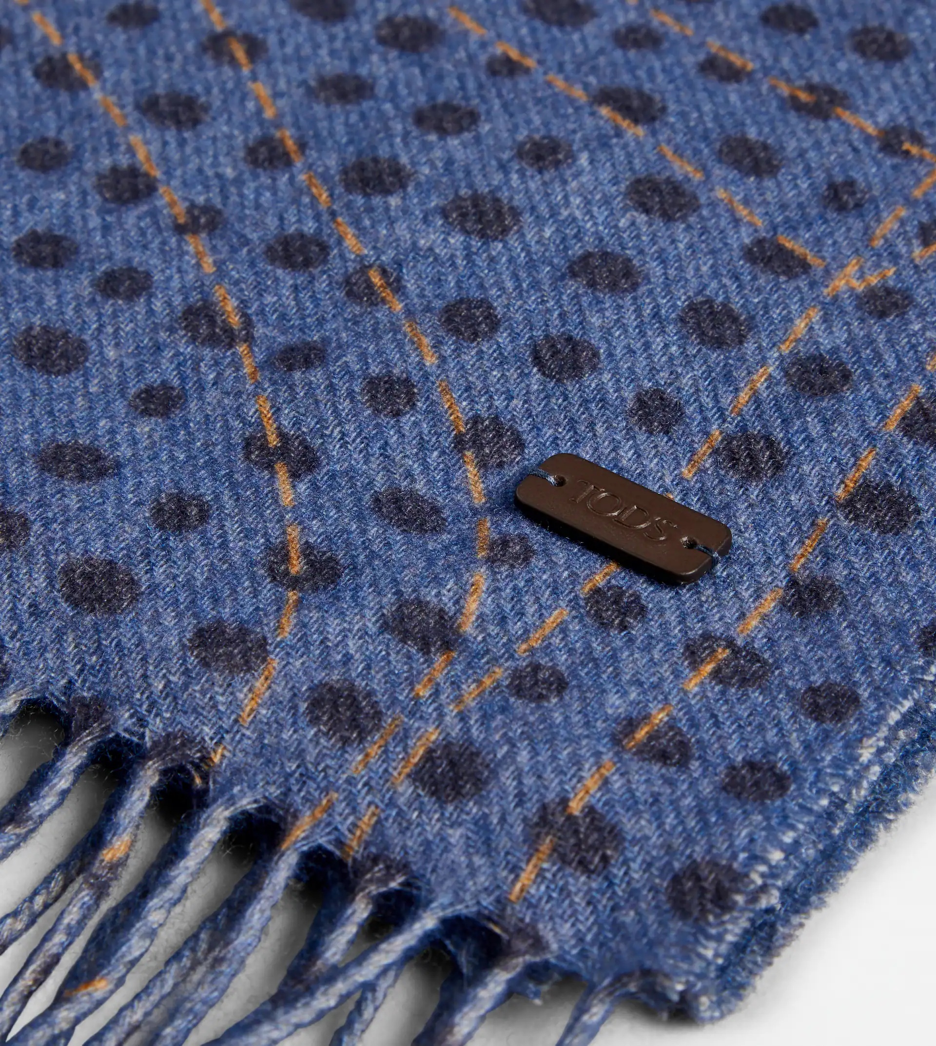 CASHMERE BLEND SCARF - BLUE - 3