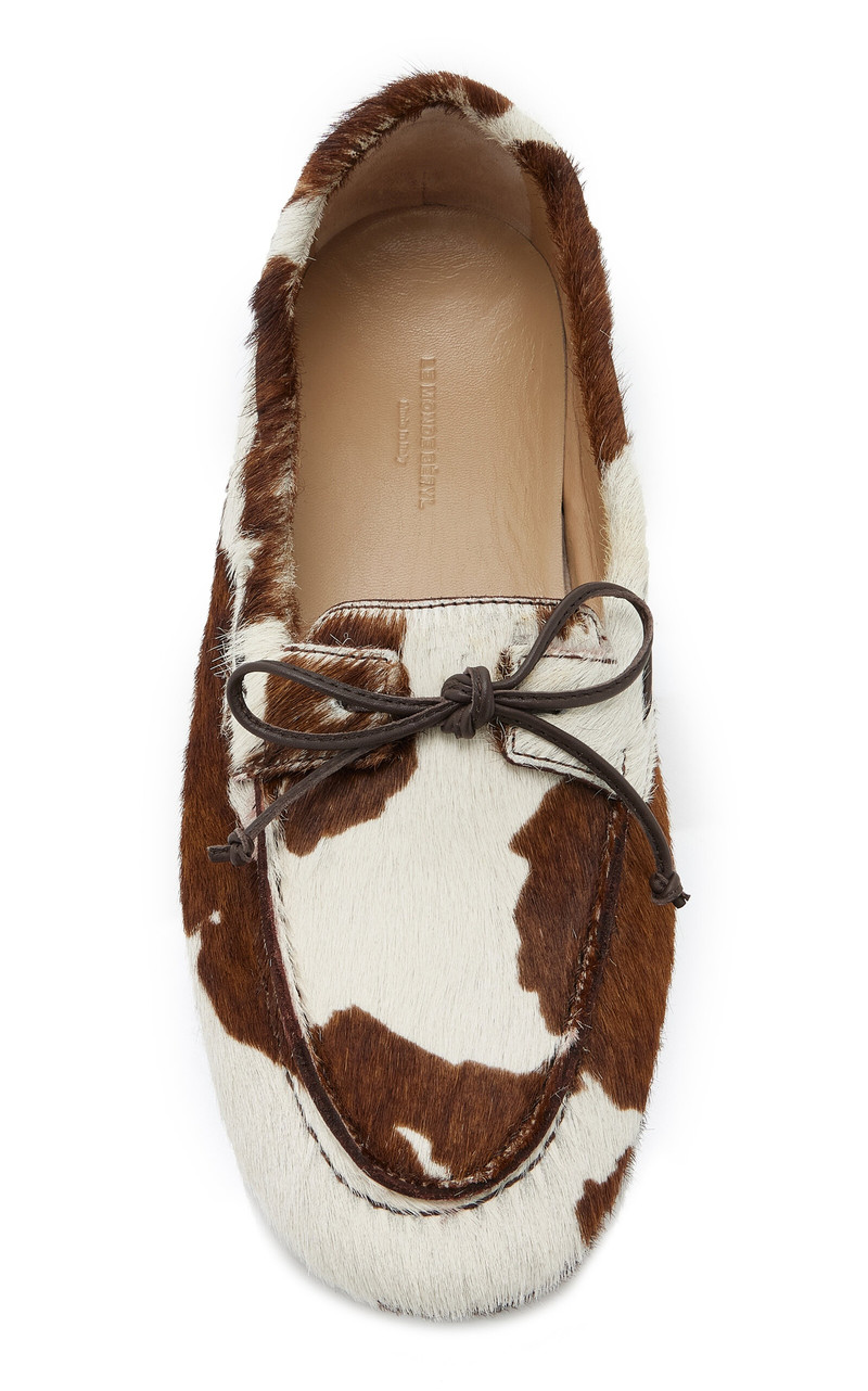 LE MONDE BÉRYL Printed Pony Hair Driving Loafers animal outlook