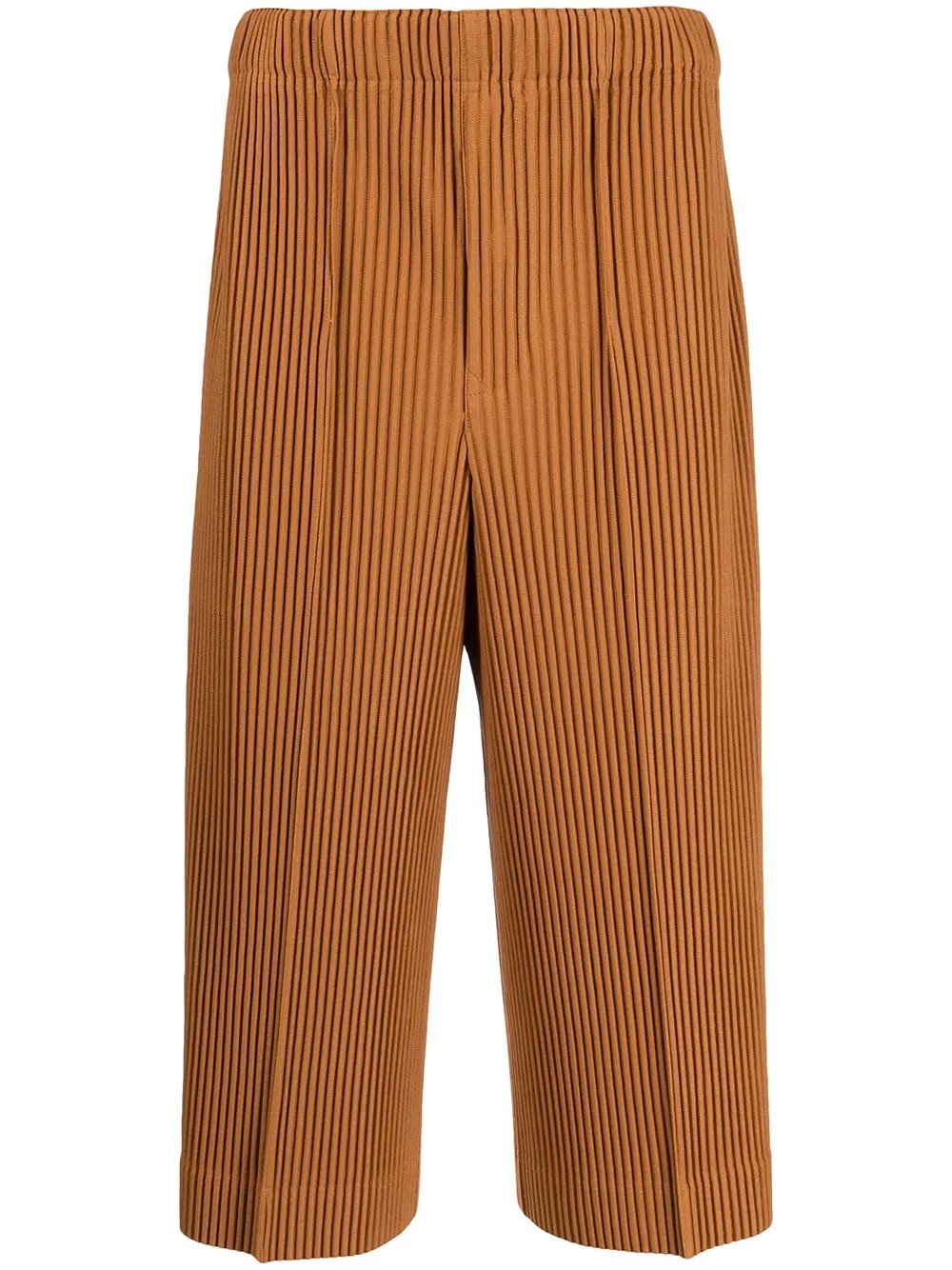 pleated cropped trousers - 1