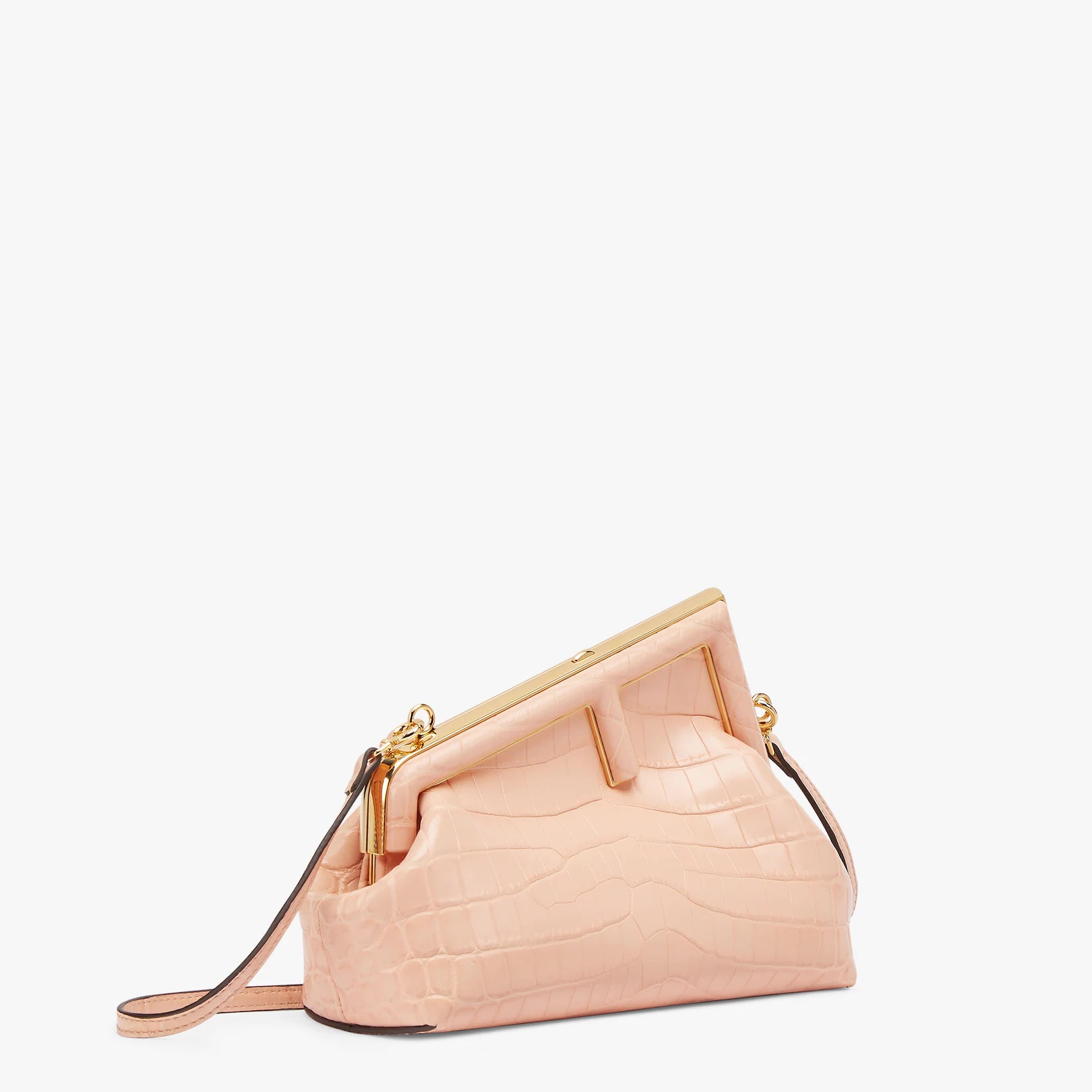 Pink crocodile leather bag - 2