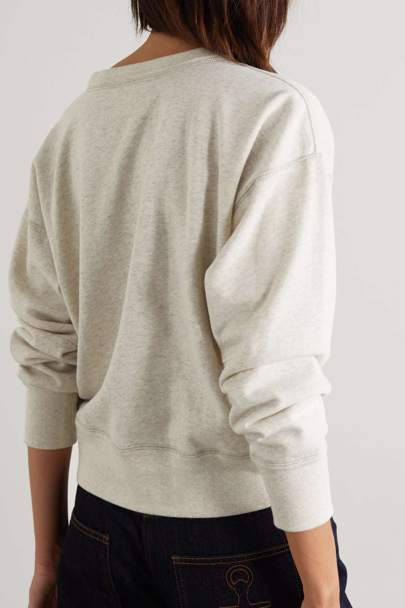 Moby flocked cotton-blend jersey sweatshirt - 3