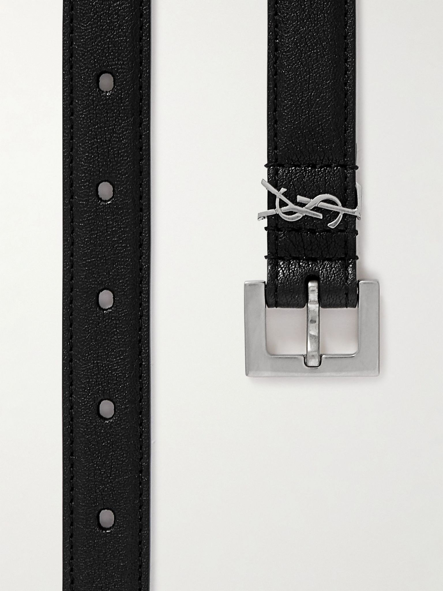2cm Full-Grain Leather Belt Black - 2