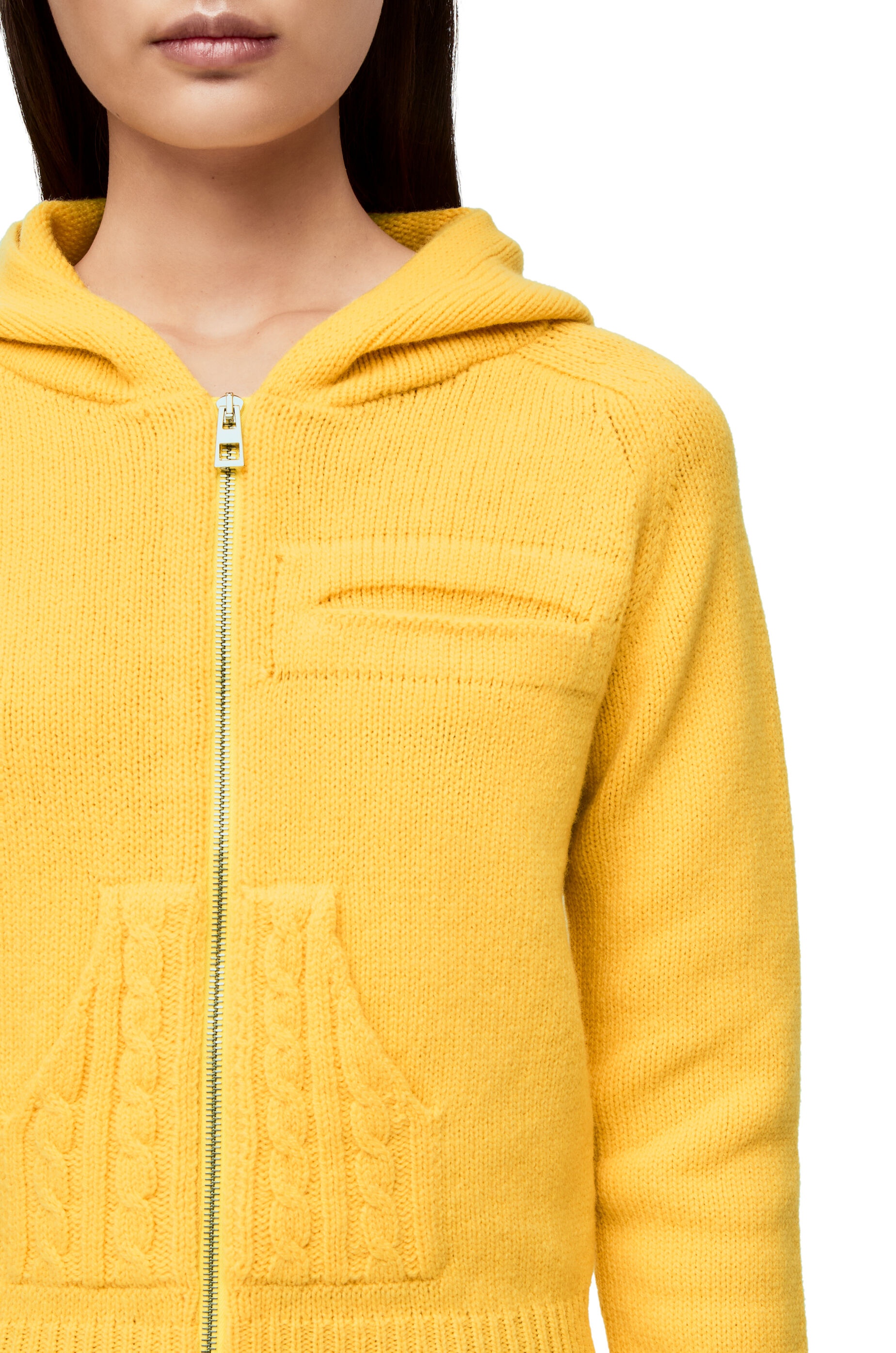 Zip up hoodie in knit wool - 5