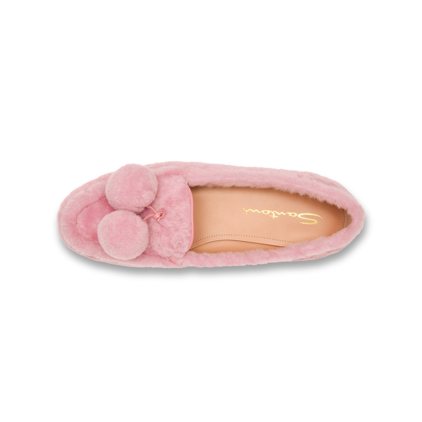 Women's pink fur Andrea loafer - 5
