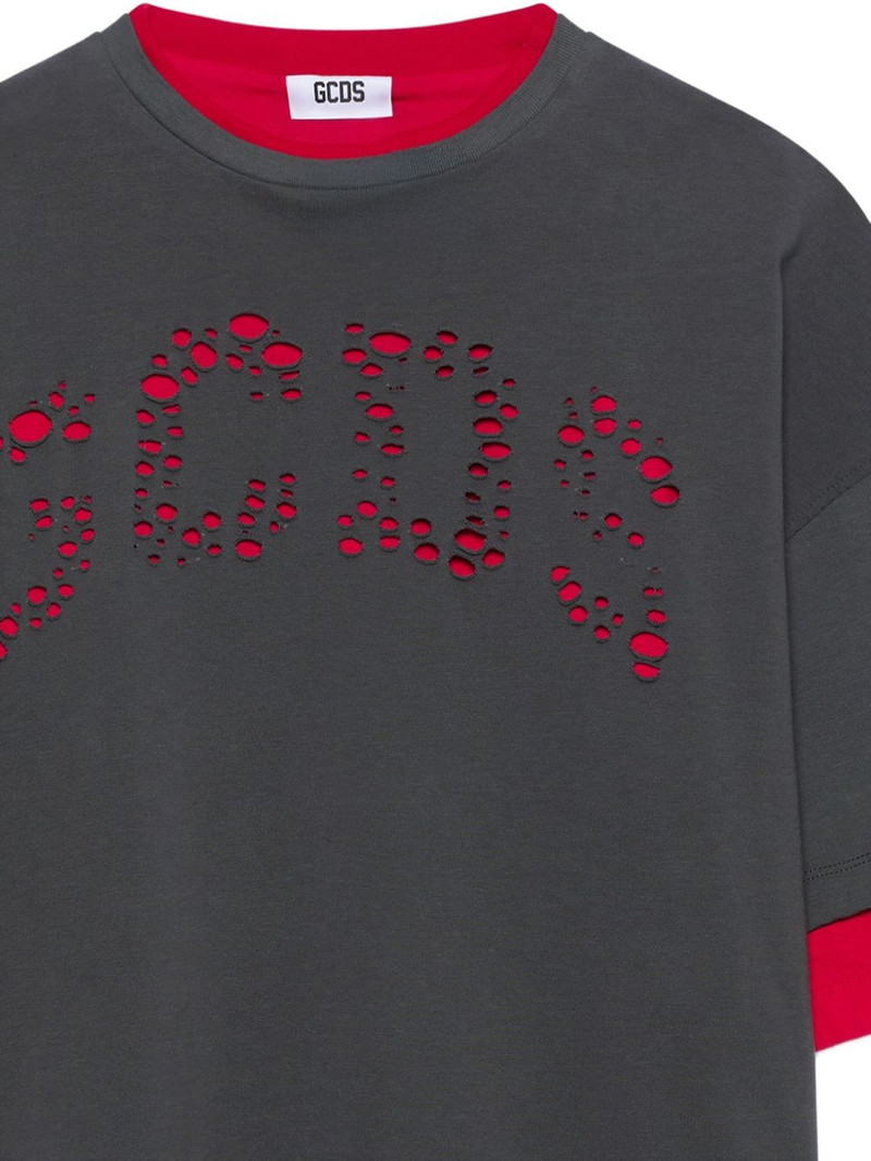 GCDS cut-out layered T-shirt outlook
