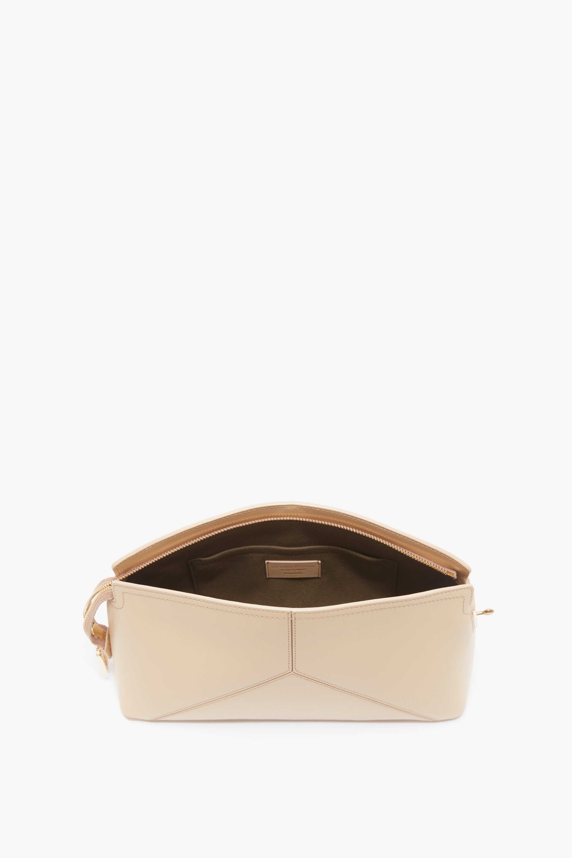 Victoria Clutch Bag In Sesame Leather - 4