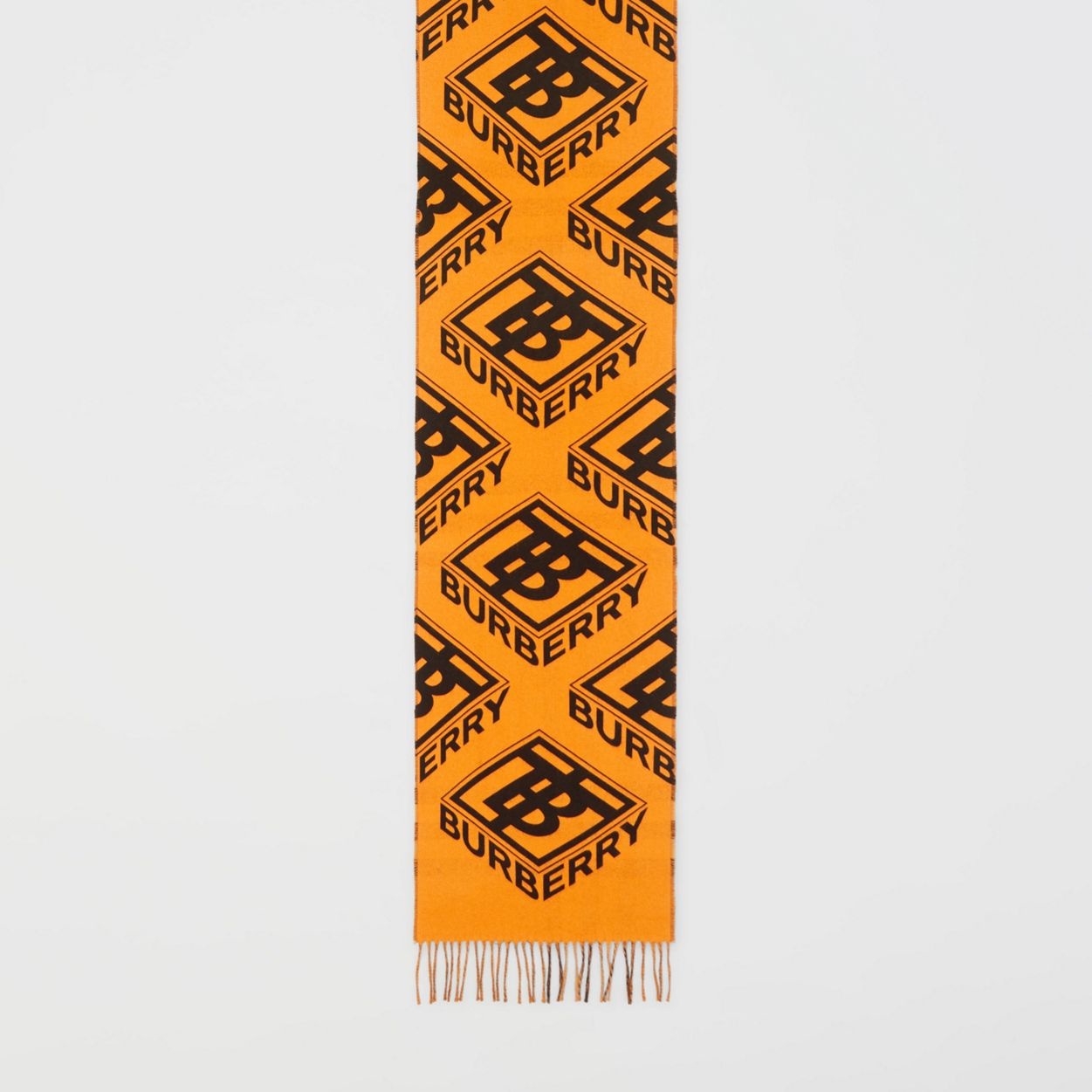 Reversible Check and Logo Graphic Cashmere Scarf - 5