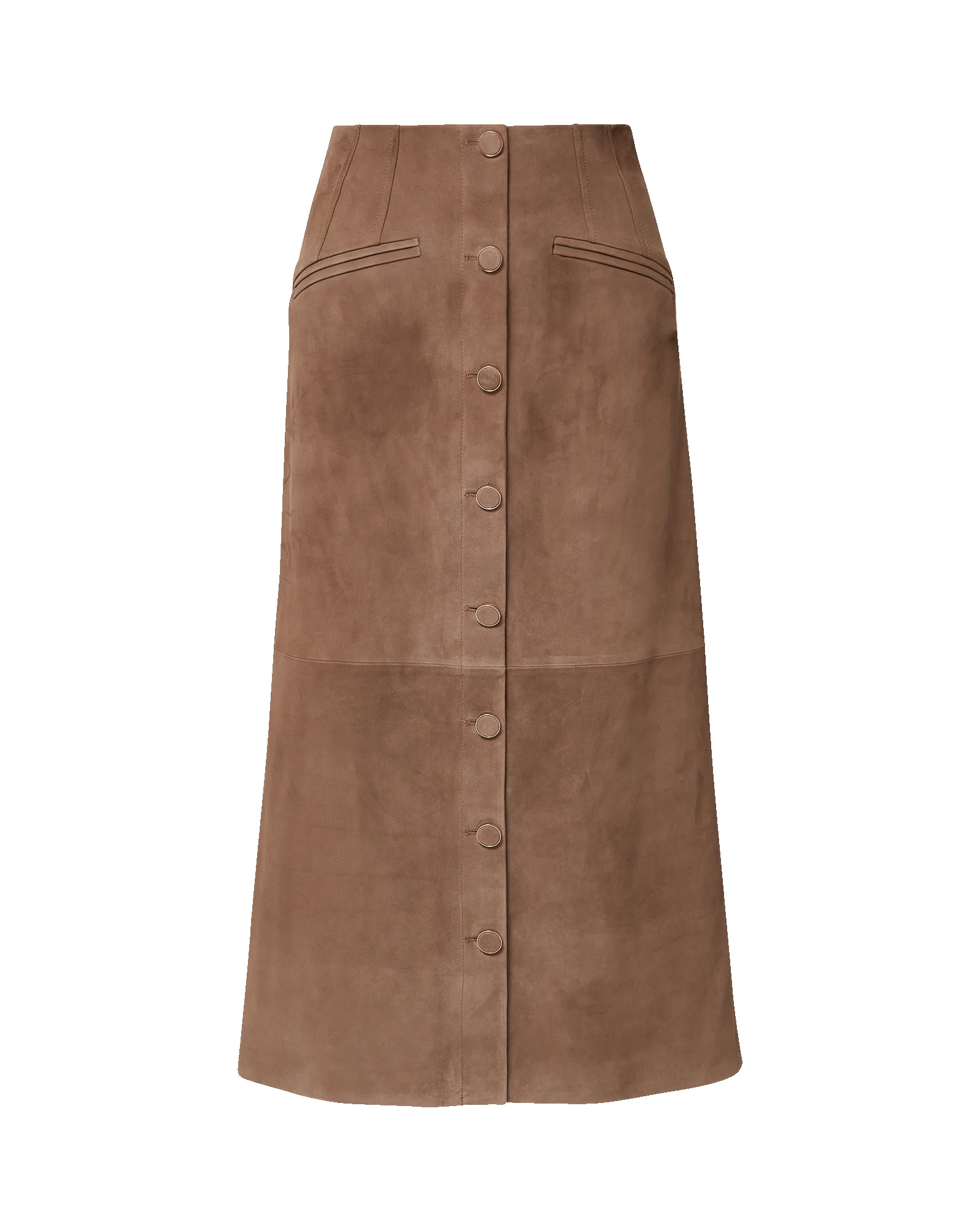 CALLISIAN SUEDE MIDI SKIRT - 1