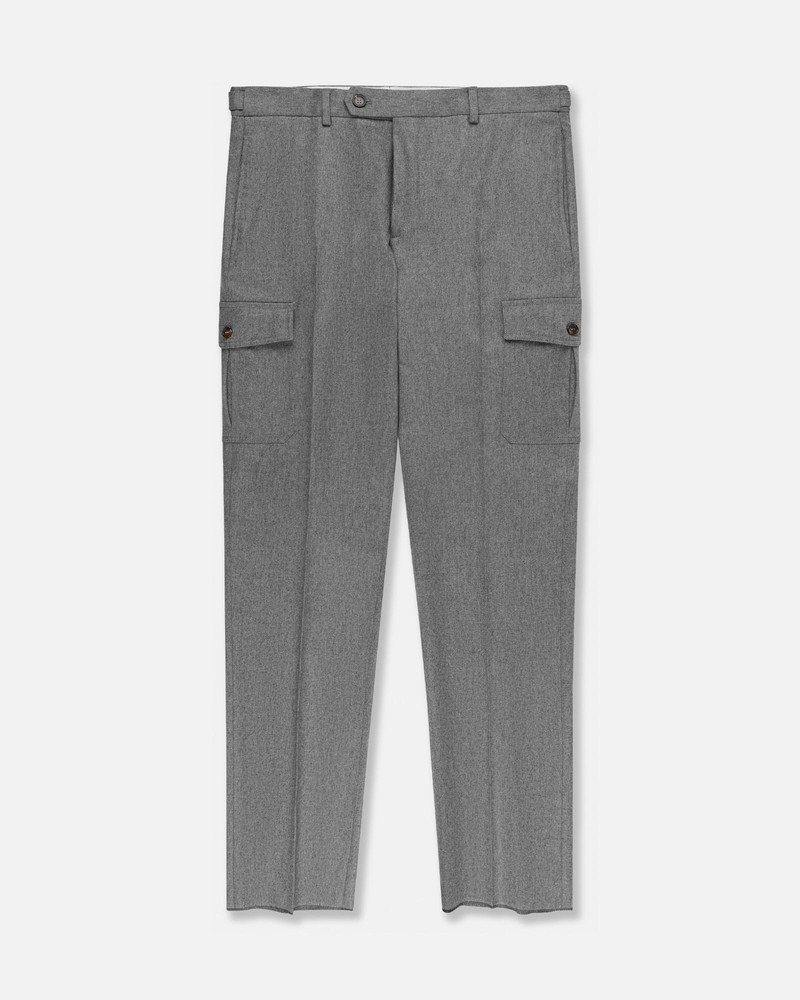 Tapered-fit wool blend trousers 1