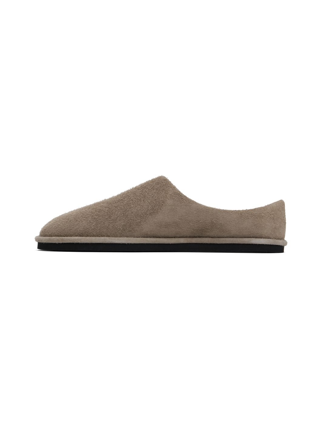 Beige Suede Slippers - 3