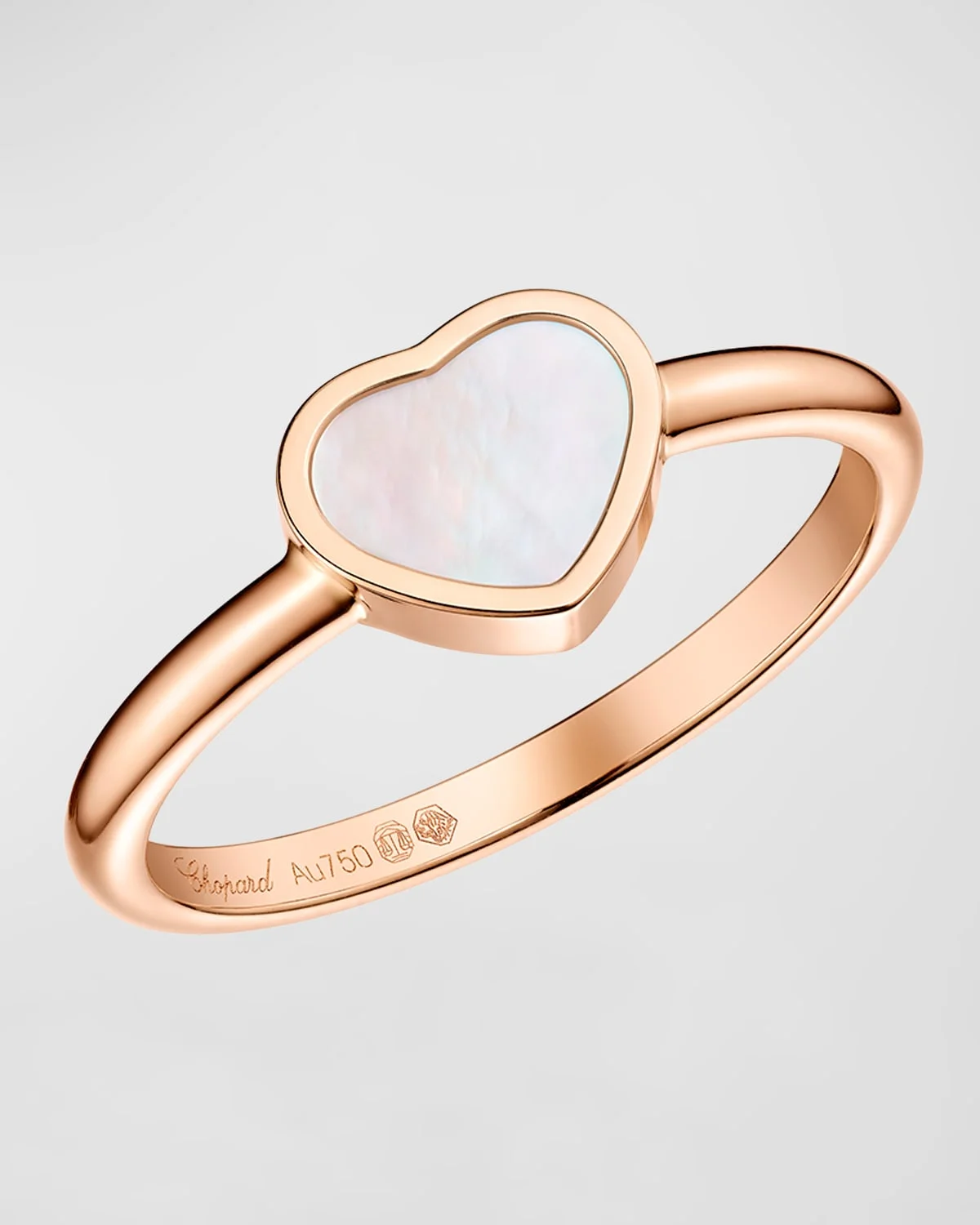 Happy Hearts 18K Rose Gold Mother-of-Pearl Ring - 1