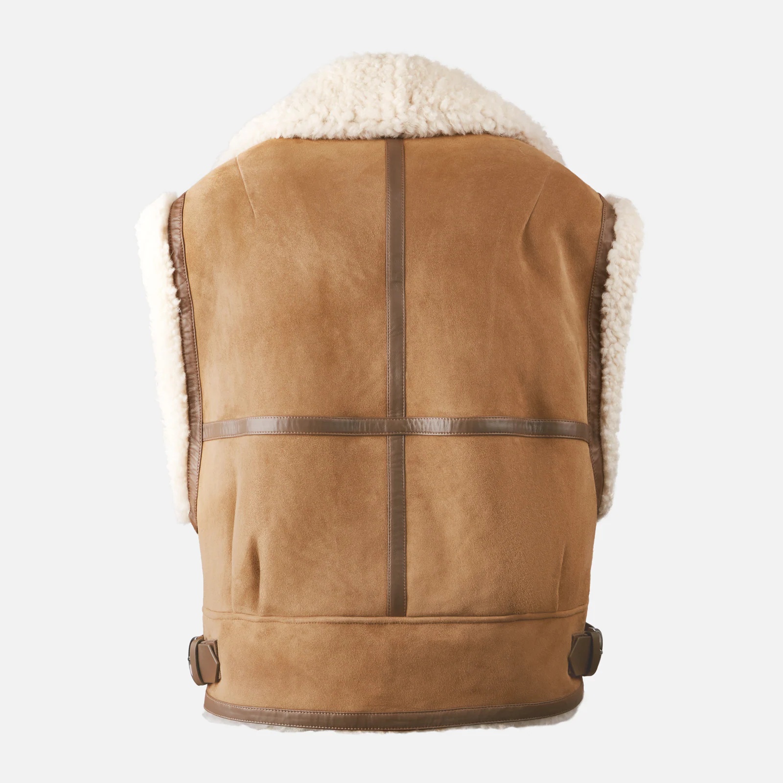 Sleeveless biker in shearling - 2