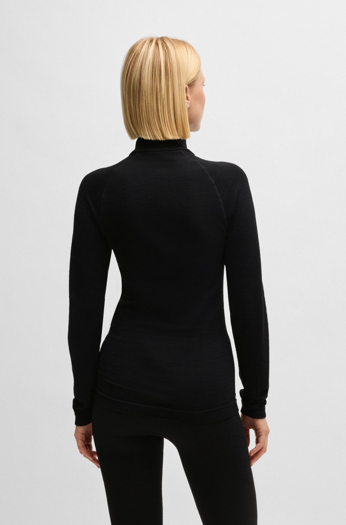 BOSS SKI BASE LAYER TOP IN WOOL-BLEND JACQUARD - 6