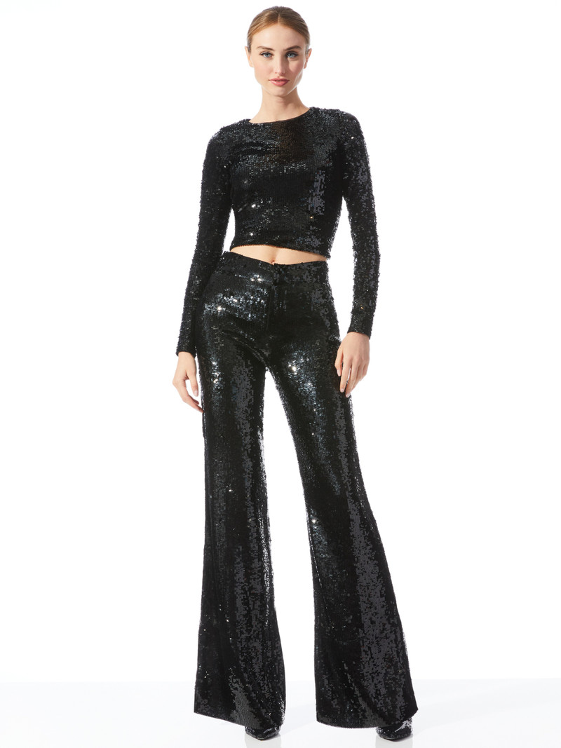 DYLAN HIGH WAISTED SEQUIN PANT 4
