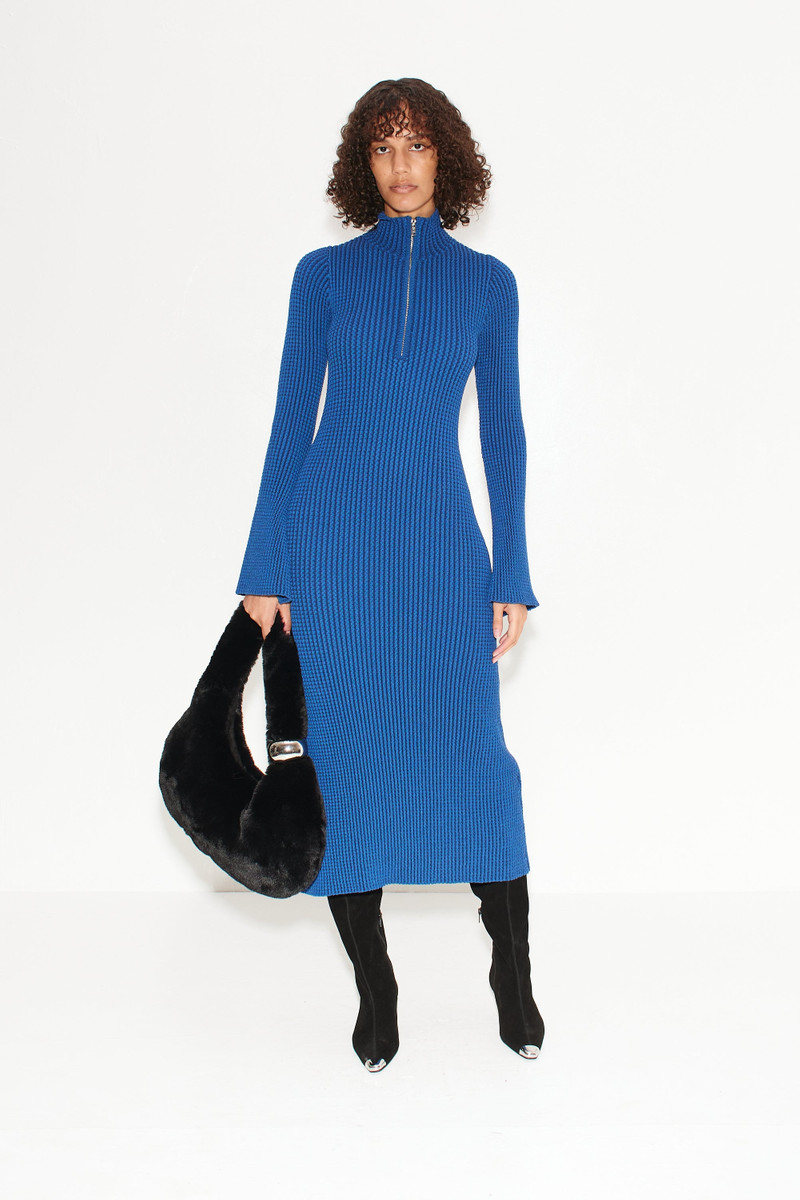 Zumi Textured Knit Dress In Matisse Blue 3