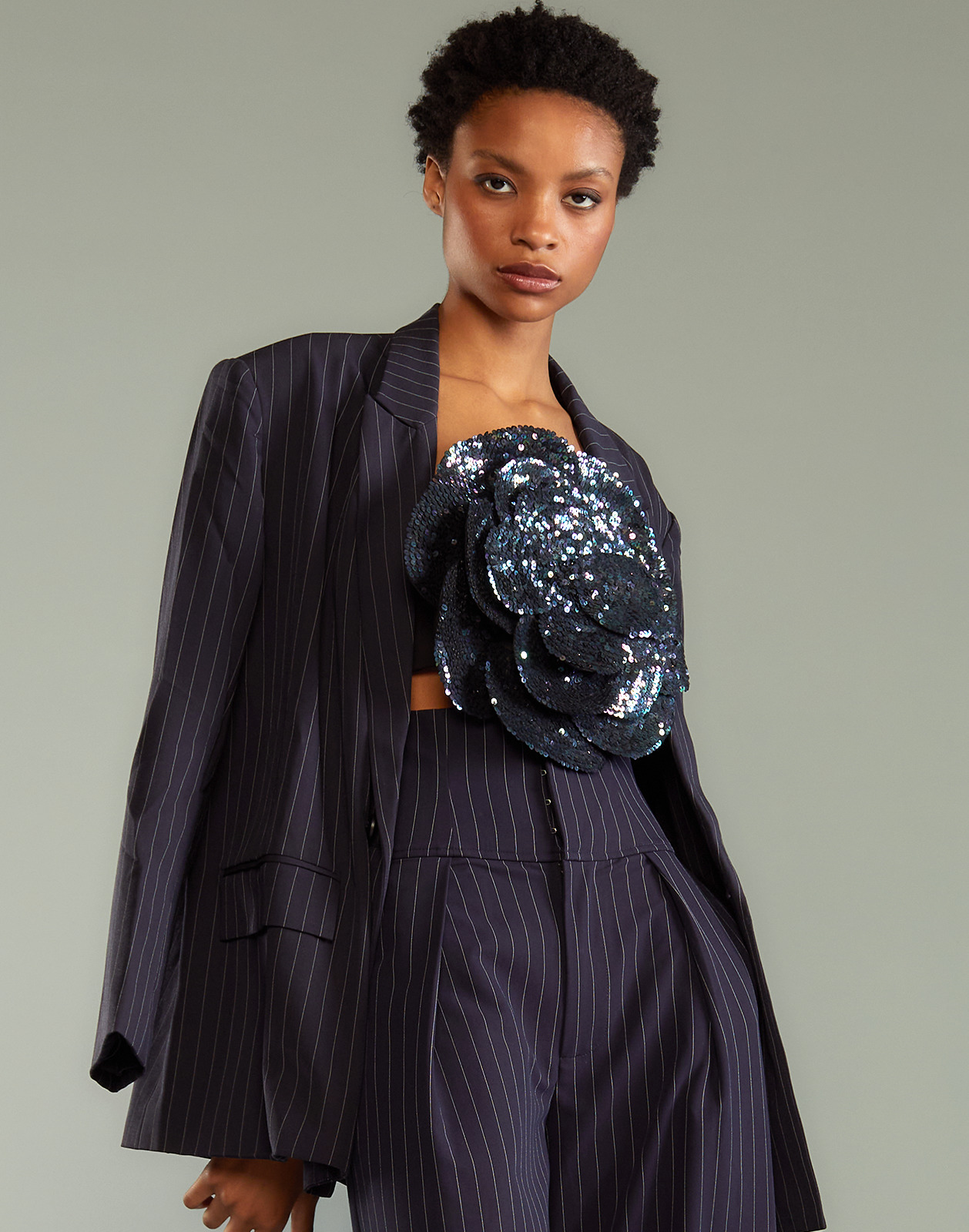 Pinstripe Blazer - 2