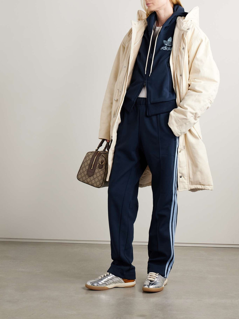 adidas Originals + Wales Bonner hooded recycled-jersey track jacket Navy outlook