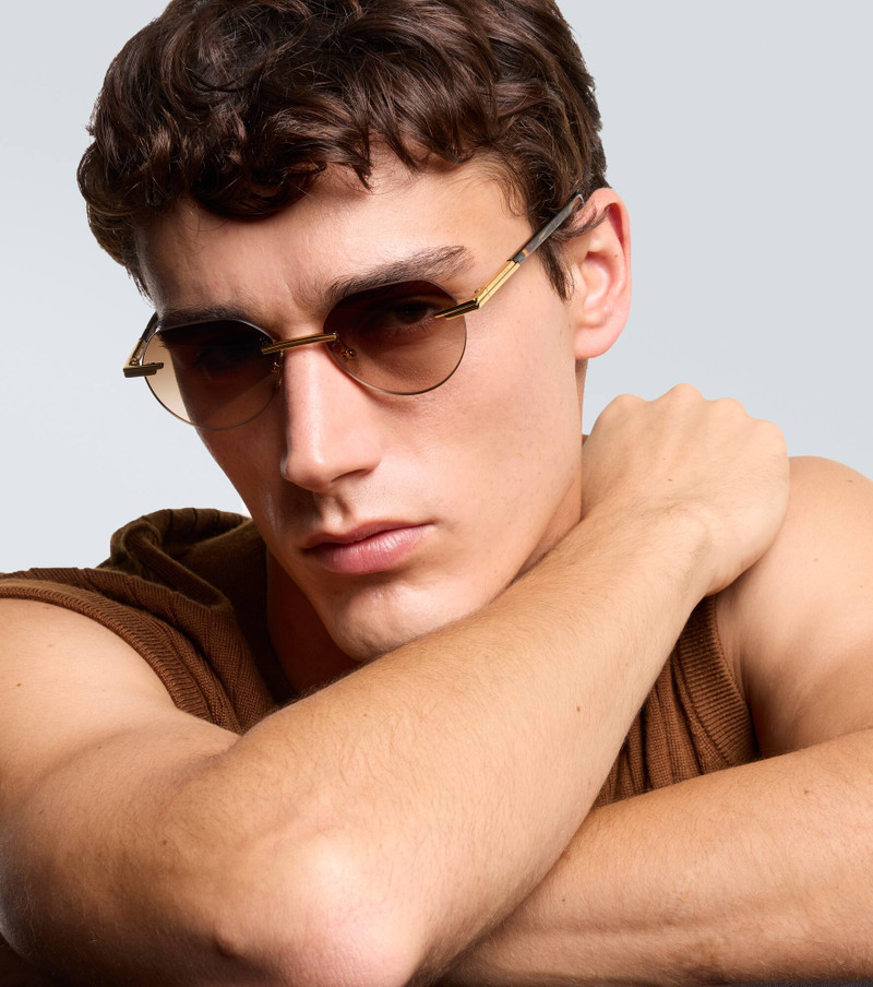 Bottega Veneta Glasant round sunglasses outlook