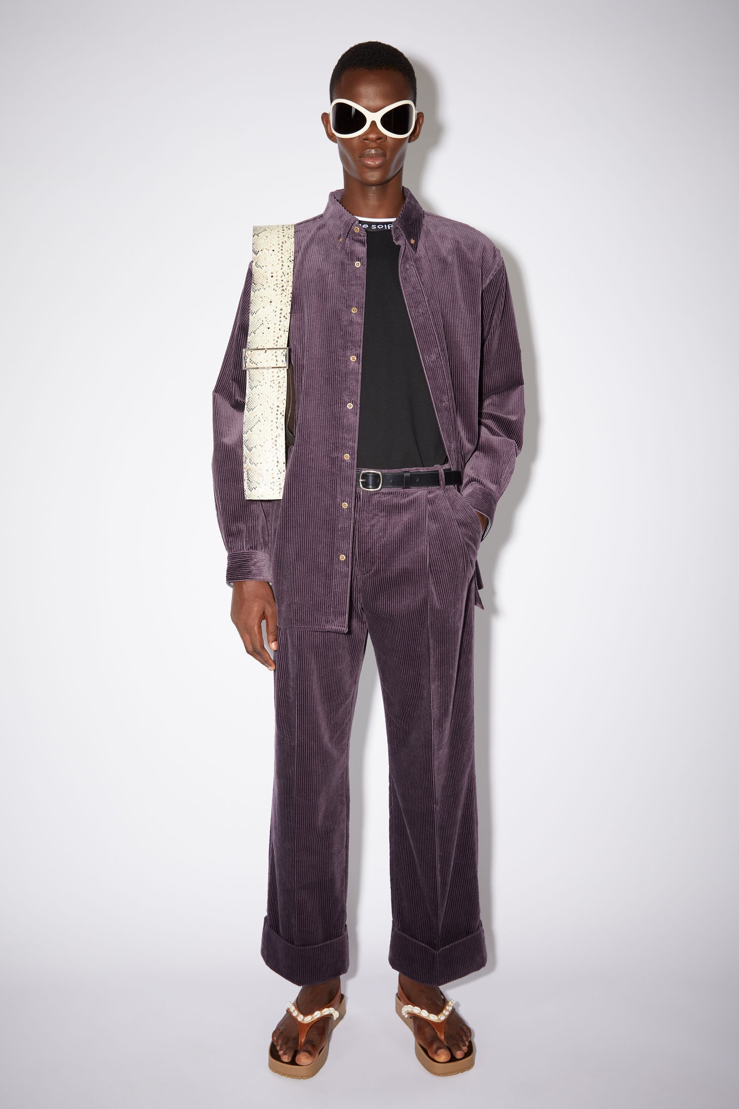 Corduroy trousers - Aubergine purple - 2
