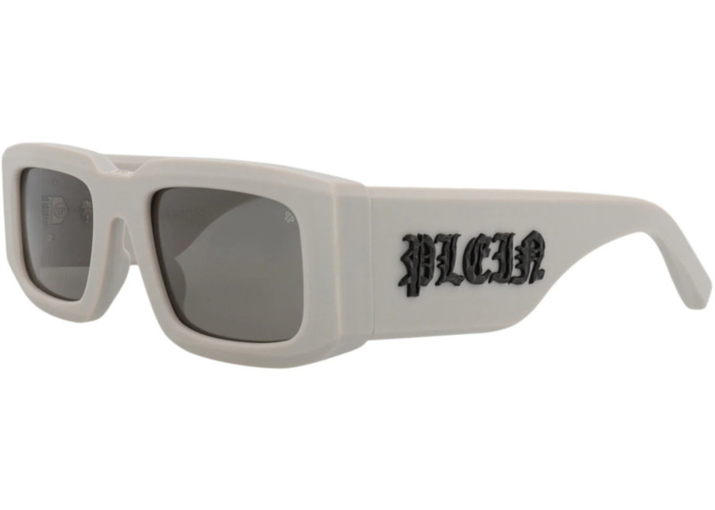 PHILIPP PLEIN Philipp Plein Square-Frame Acetate Sunglasses Grey Grey Brown (SPP149-54-0L46) outlook