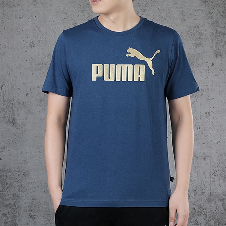 PUMA Logo Printed Short Sleeve TEE Blue 583843-43 - 3
