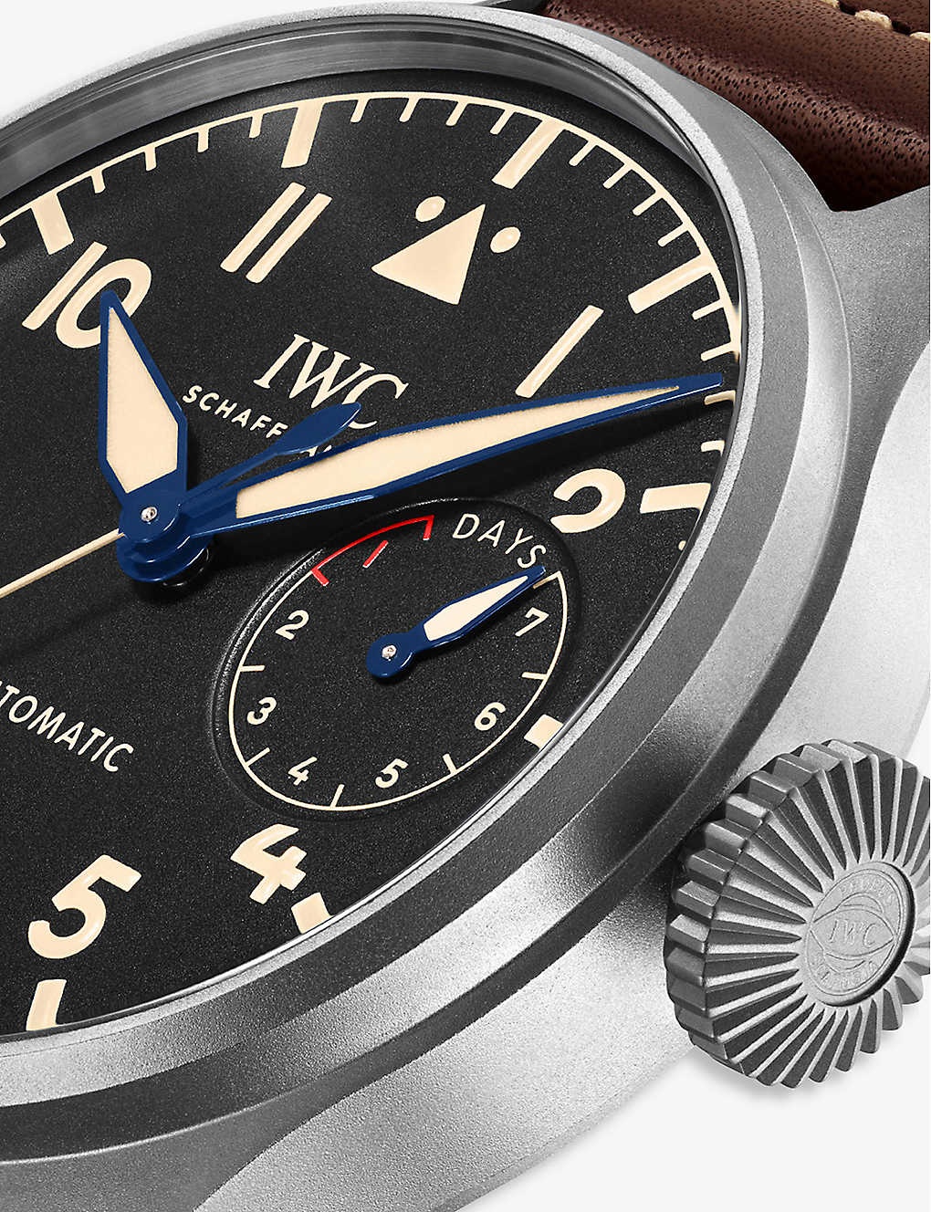 IW501004 Big Pilot's titanium and leather automatic watch - 2