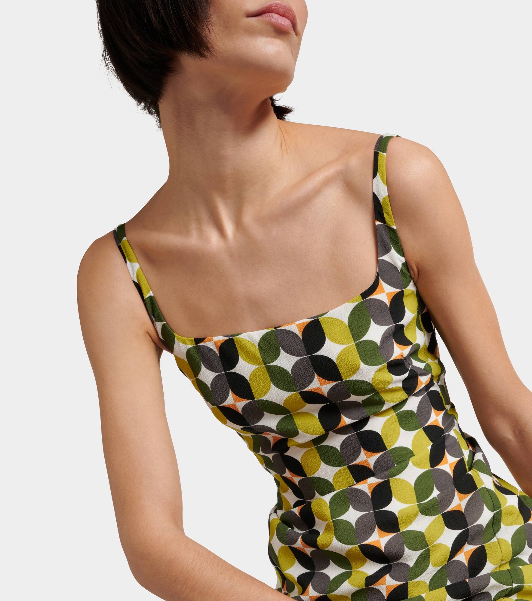 Printed crêpe midi dress - 4