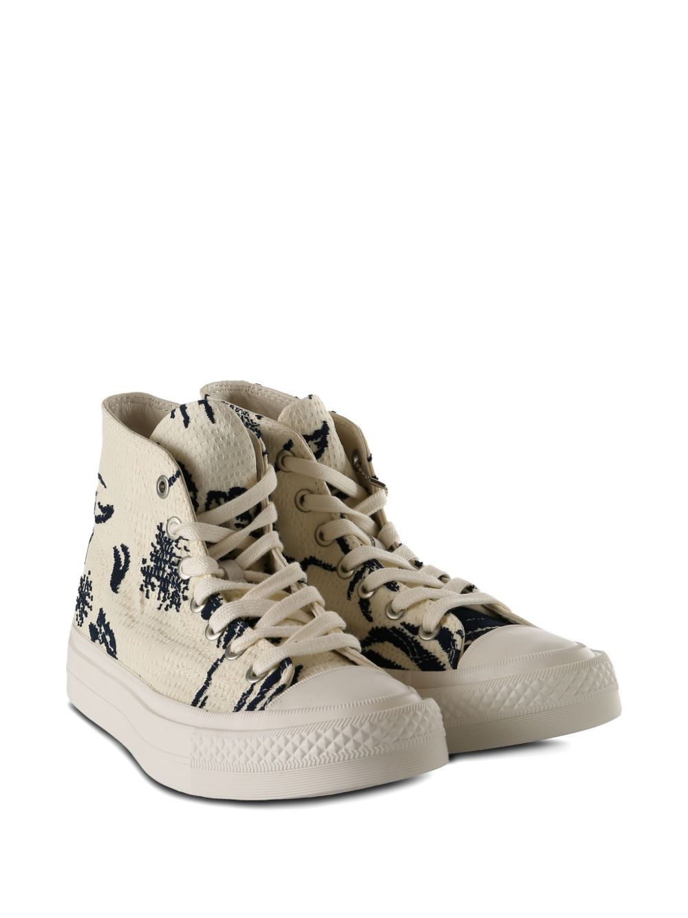 patterned-detail high-top sneakers - 2