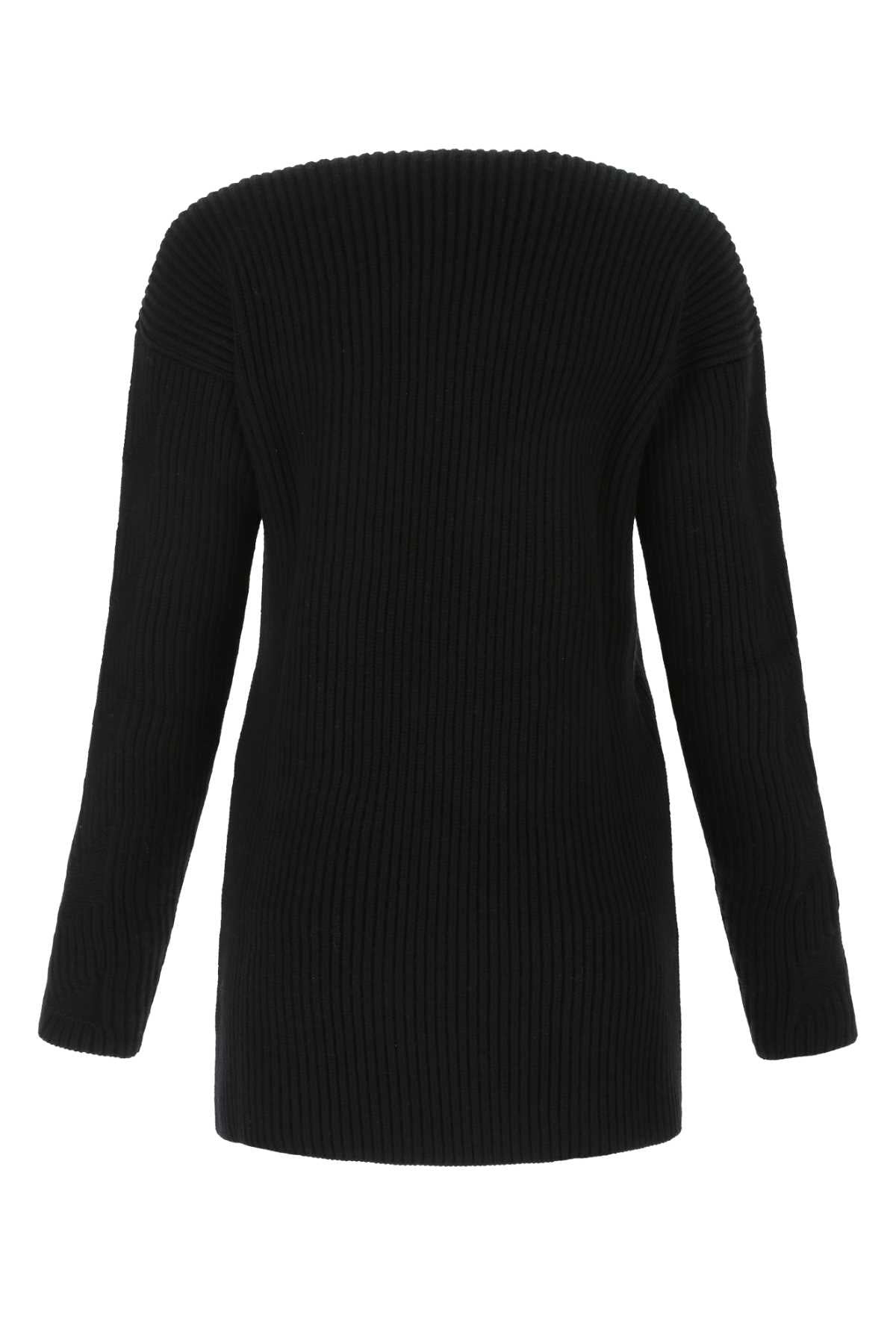 Off White Women Black Wool Sweater - 2