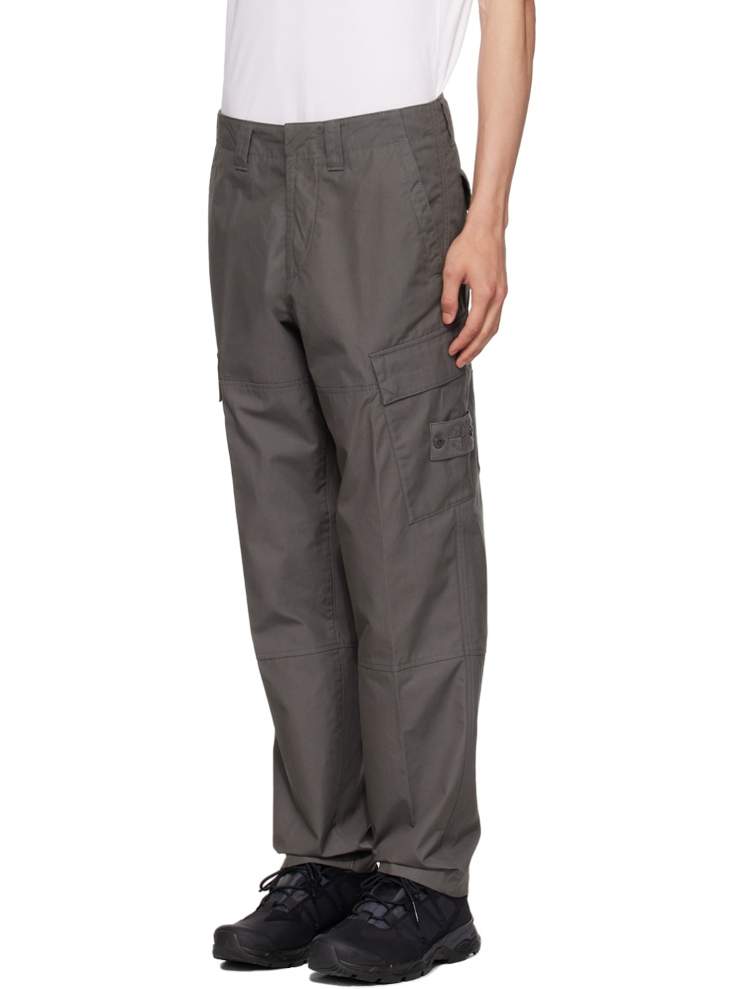 Gray Patch Cargo Pants - 4