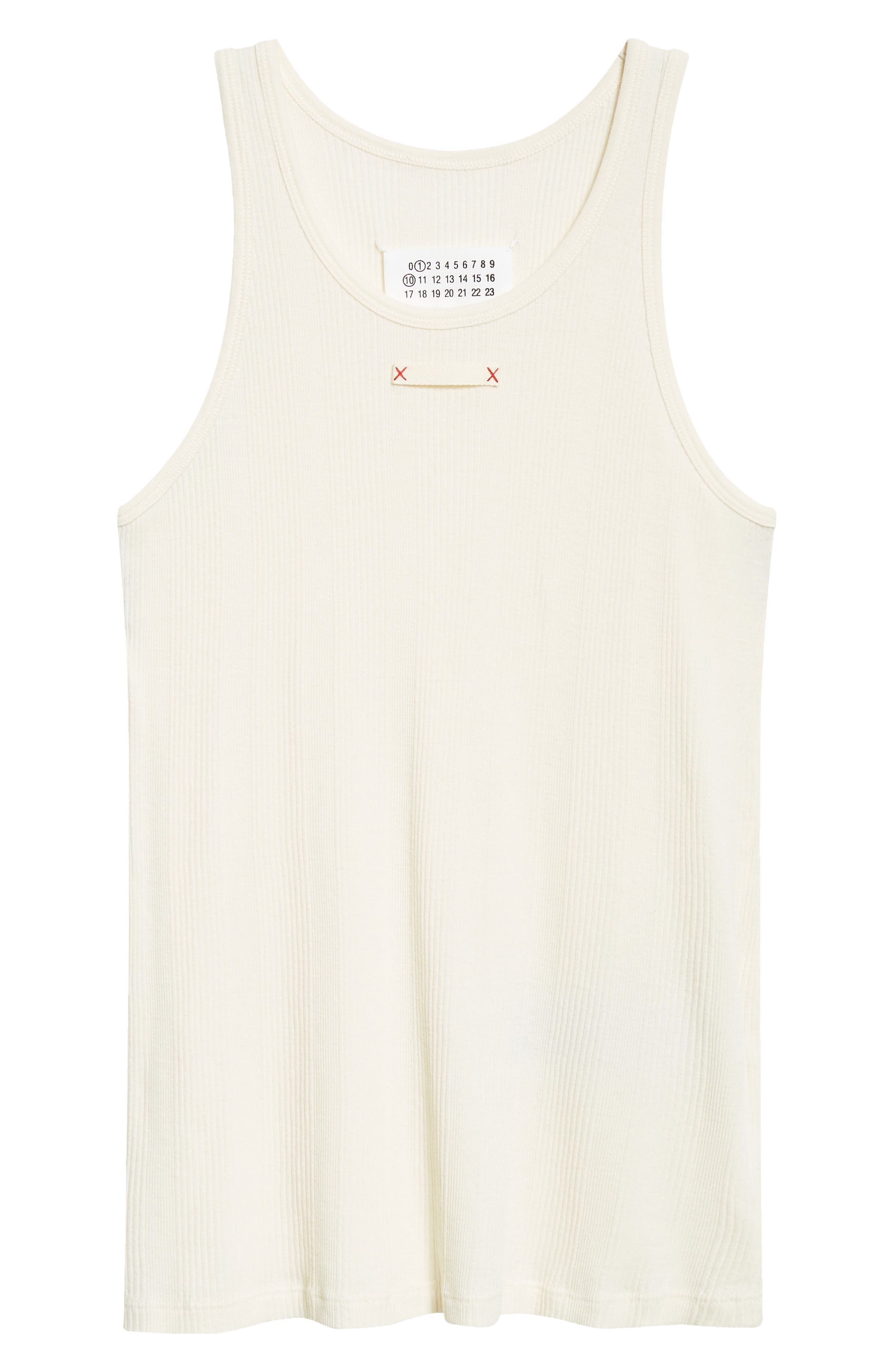 Maison Margiela Rib Tank in Beige at Nordstrom - 6